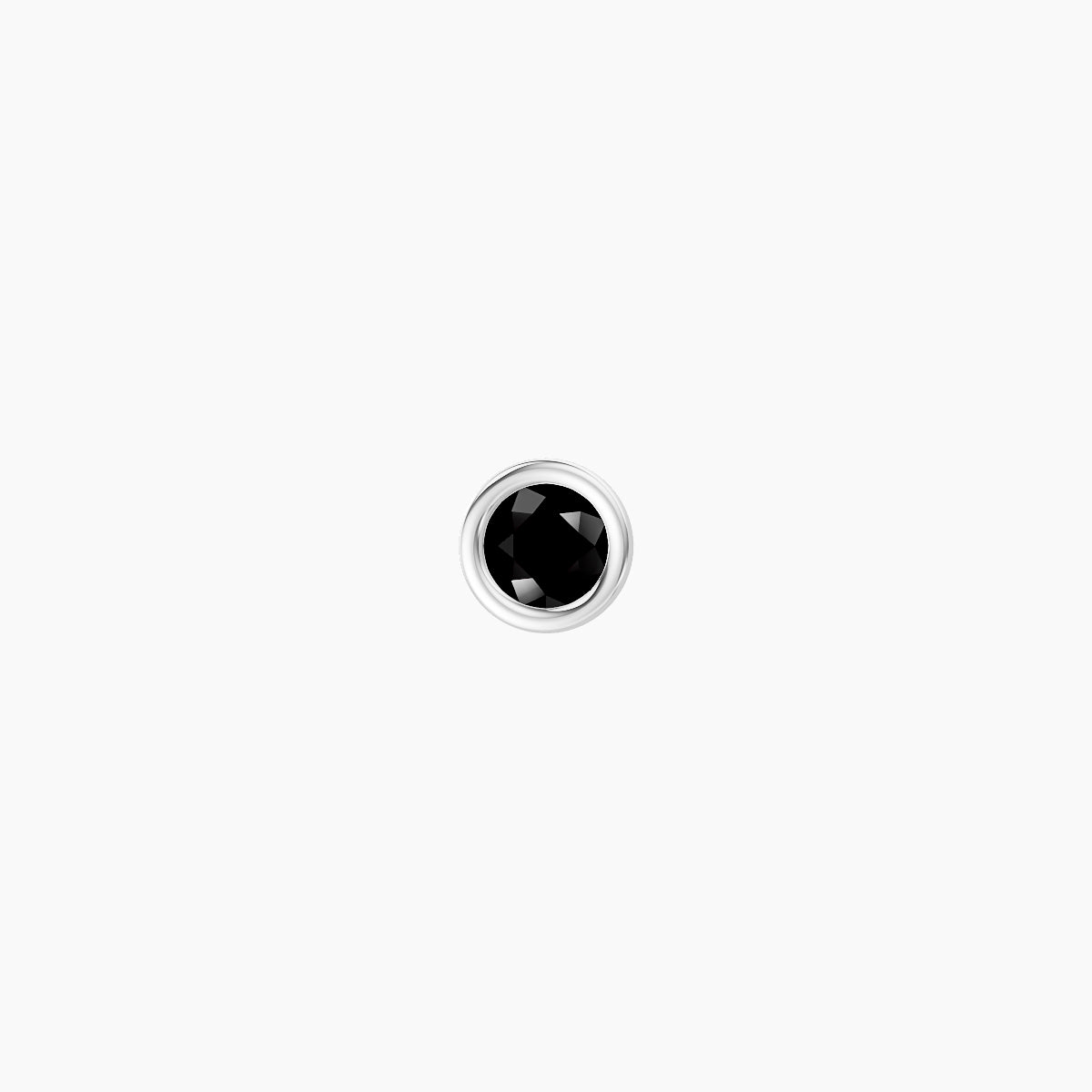Eos | 18k White Gold 5 mm 3.5 mm Round Black Diamond Nose Piercing