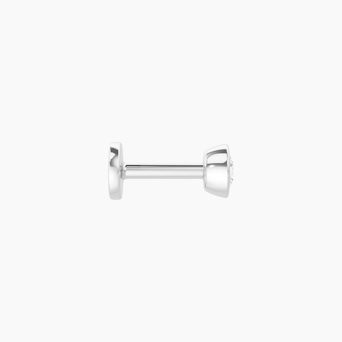 Eos | 18k White Gold 3.5 mm 5 mm Round Diamond Nose Piercing