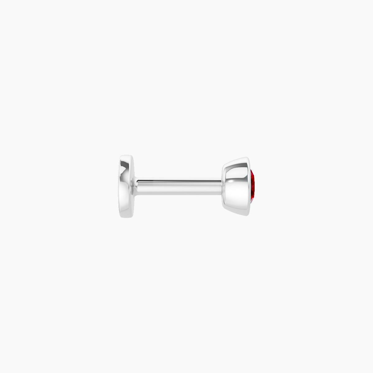 Eos | 18k White Gold 5 mm 3.5 mm Round Ruby Nose Piercing