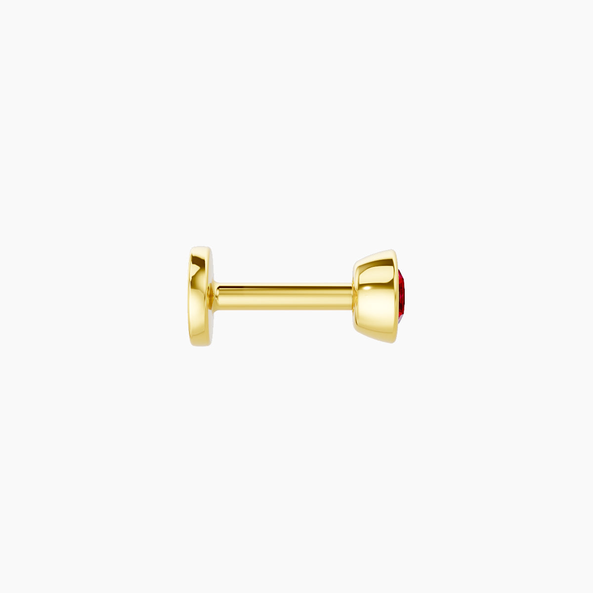 Eos | 18k Yellow Gold 5 mm 3.5 mm Round Ruby Nose Piercing