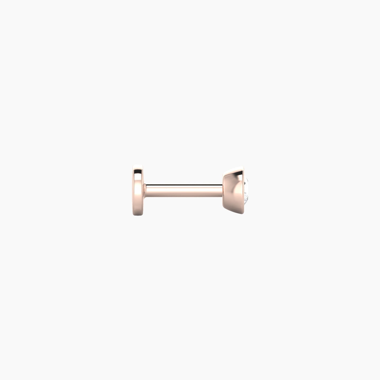 Eos | 18k Rose Gold 3.5 mm 5 mm Round Diamond Nose Piercing