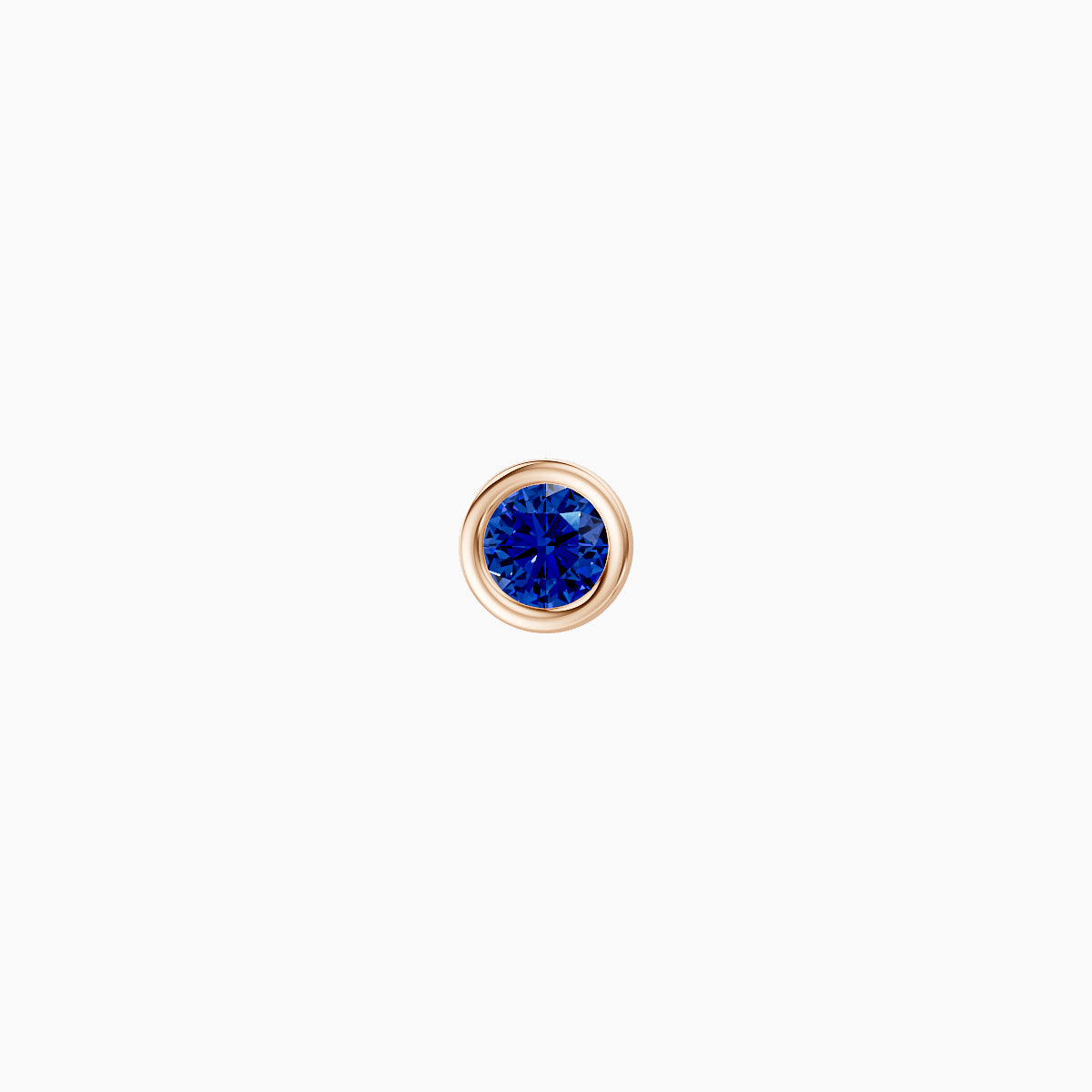 Eos | 18k Rose Gold 6.5 mm 3.5 mm Round Sapphire Nose Piercing