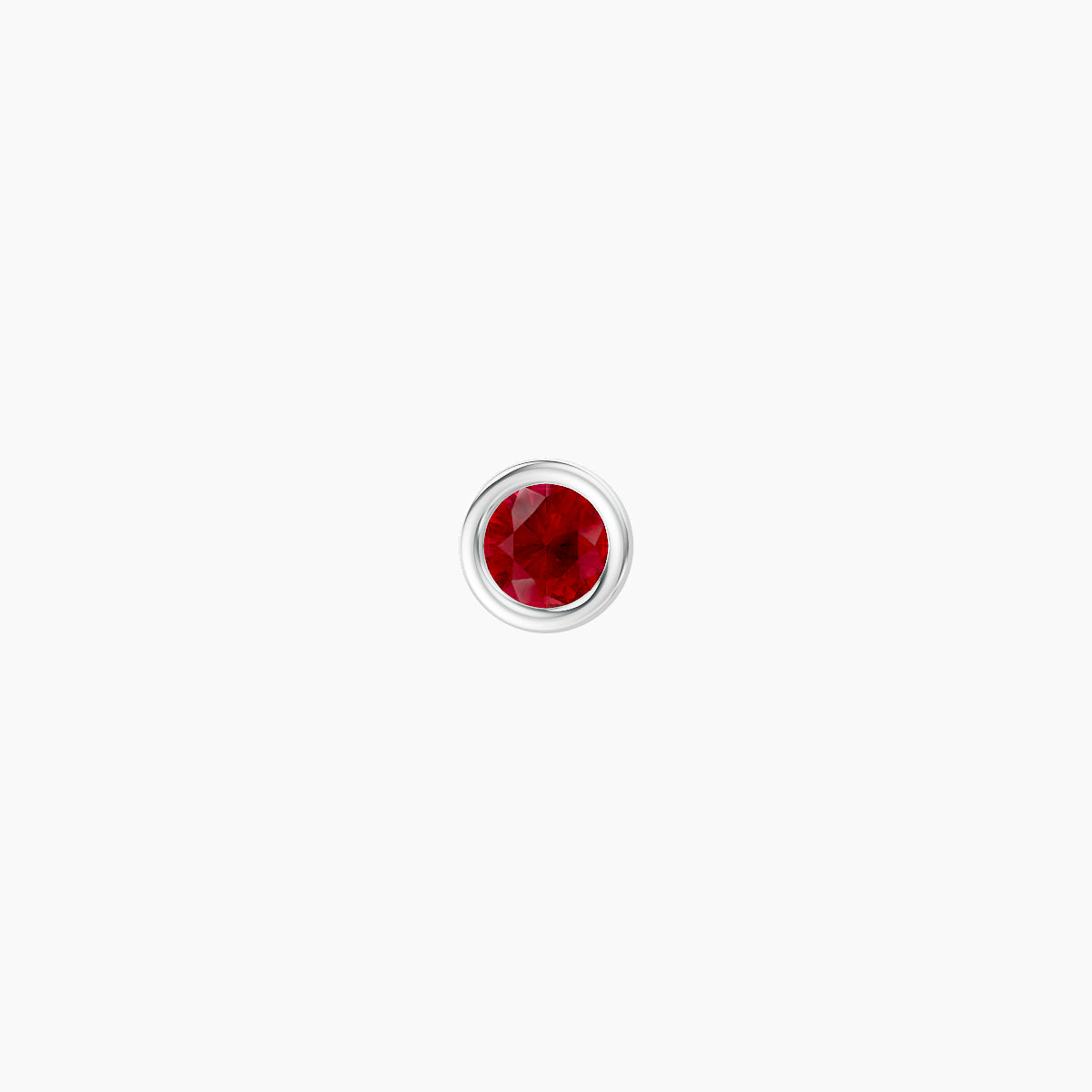 Eos | 18k White Gold 6.5 mm 3.5 mm Round Ruby Nose Piercing