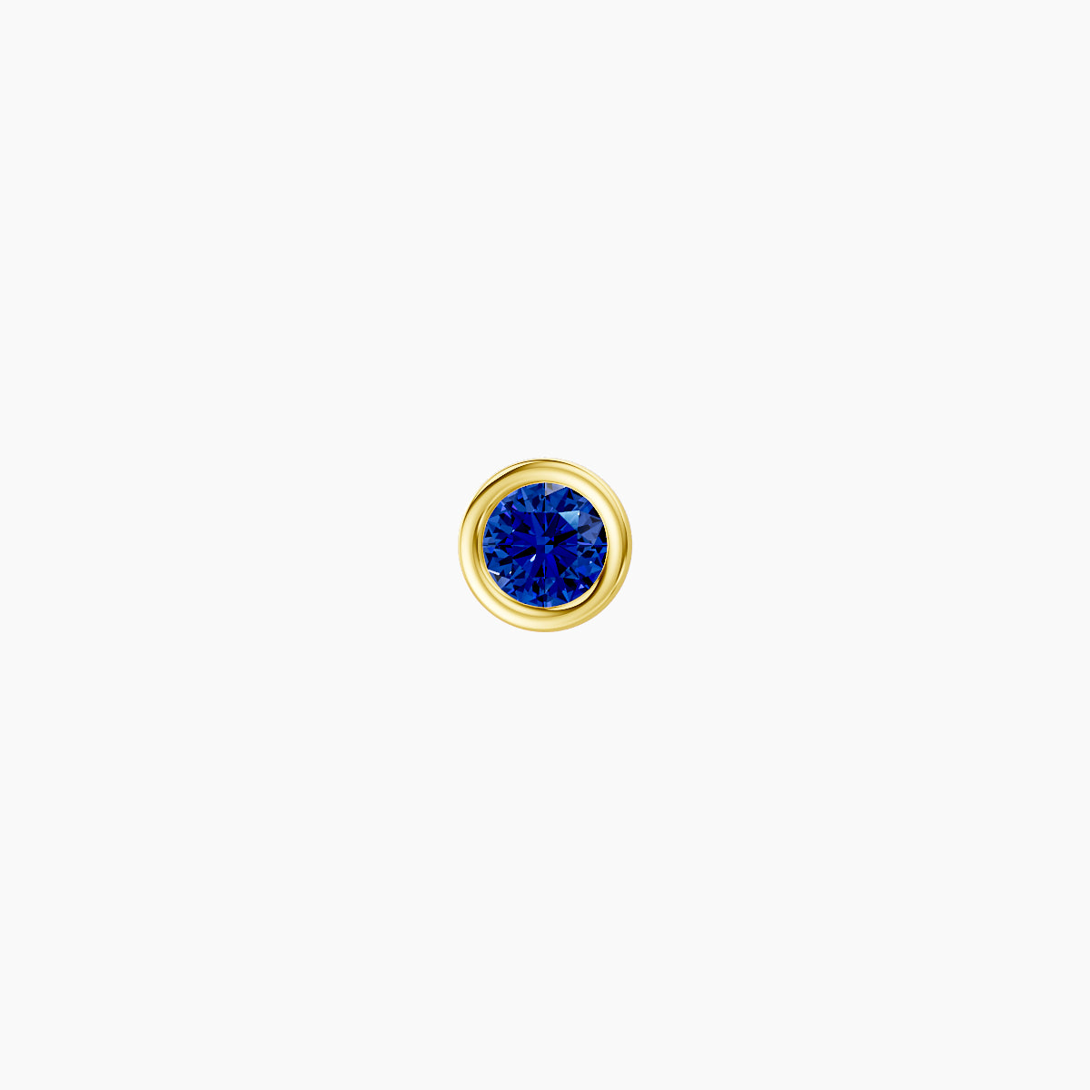 Eos | 18k Yellow Gold 6.5 mm 3.5 mm Round Sapphire Nose Piercing