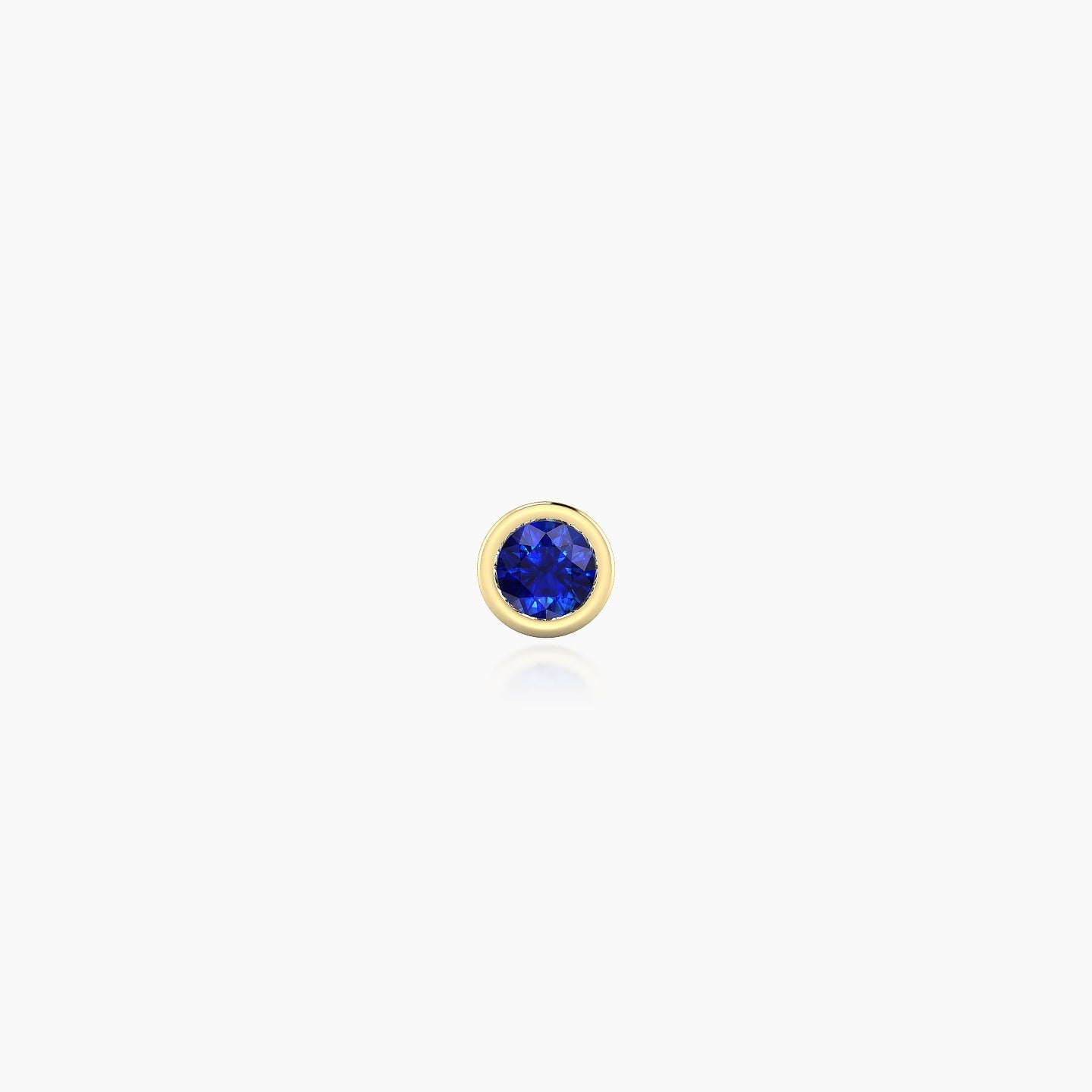 Eos | 18k Yellow Gold 6.5 mm 3.5 mm Round Sapphire Nose Piercing