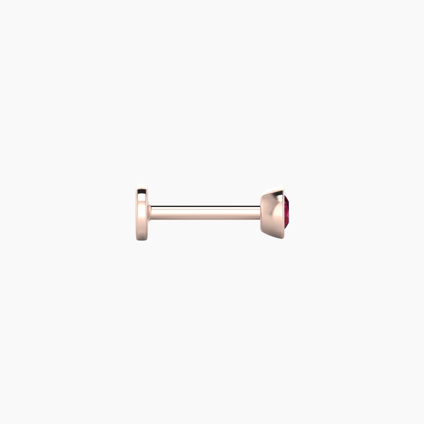 Eos | 18k Rose Gold 6.5 mm 3.5 mm Round Ruby Nose Piercing