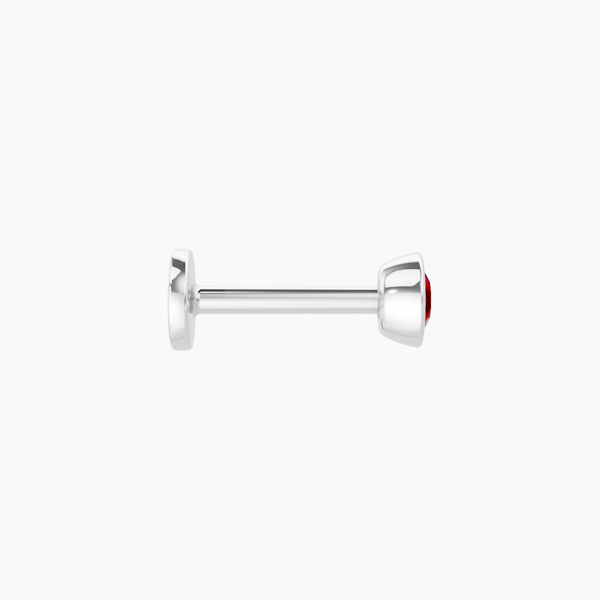 Eos | 18k White Gold 6.5 mm 3.5 mm Round Ruby Piercing