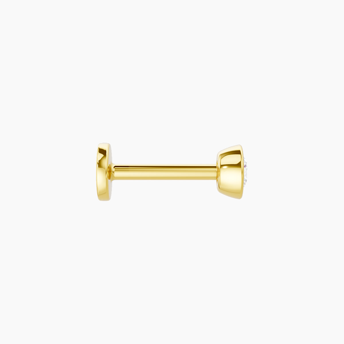 Eos | 18k Yellow Gold 3.5 mm 6.5 mm Round Diamond Piercing