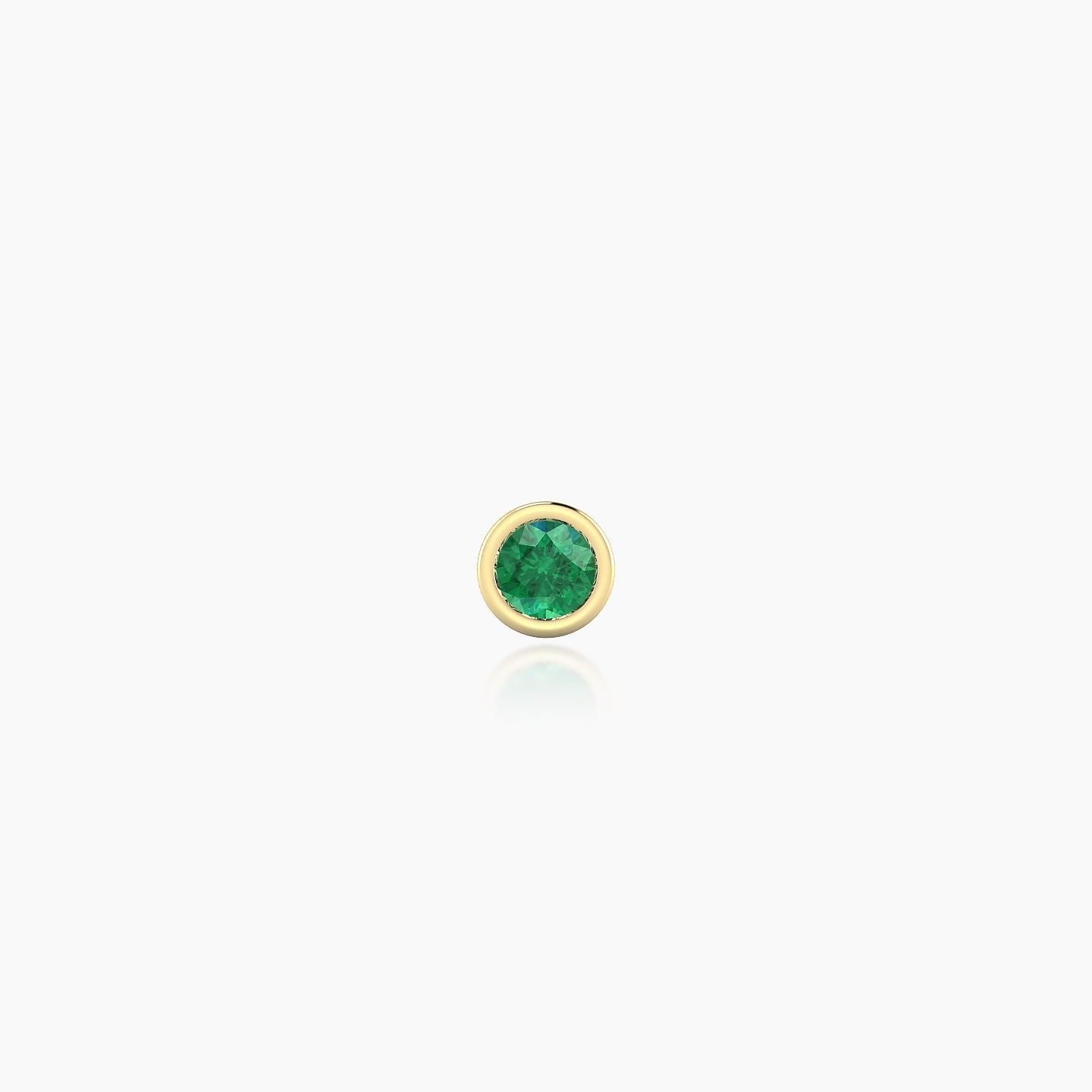 Eos | 18k Yellow Gold 6.5 mm 3.5 mm Round Emerald Piercing