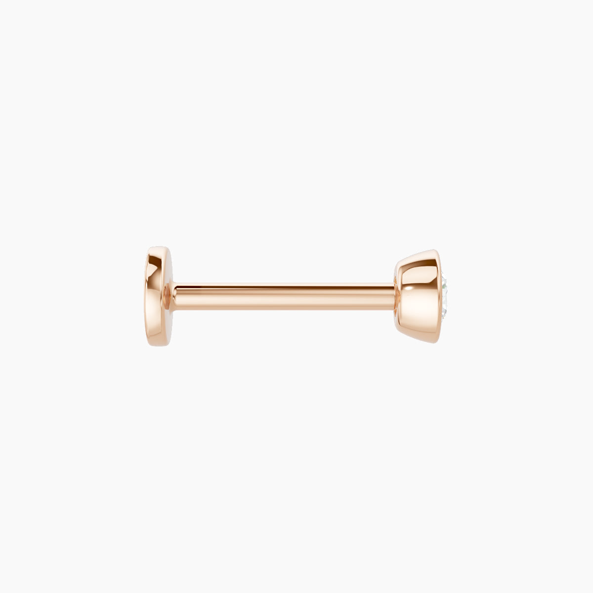 Eos | 18k Rose Gold 3.5 mm 8 mm Round Diamond Nose Piercing