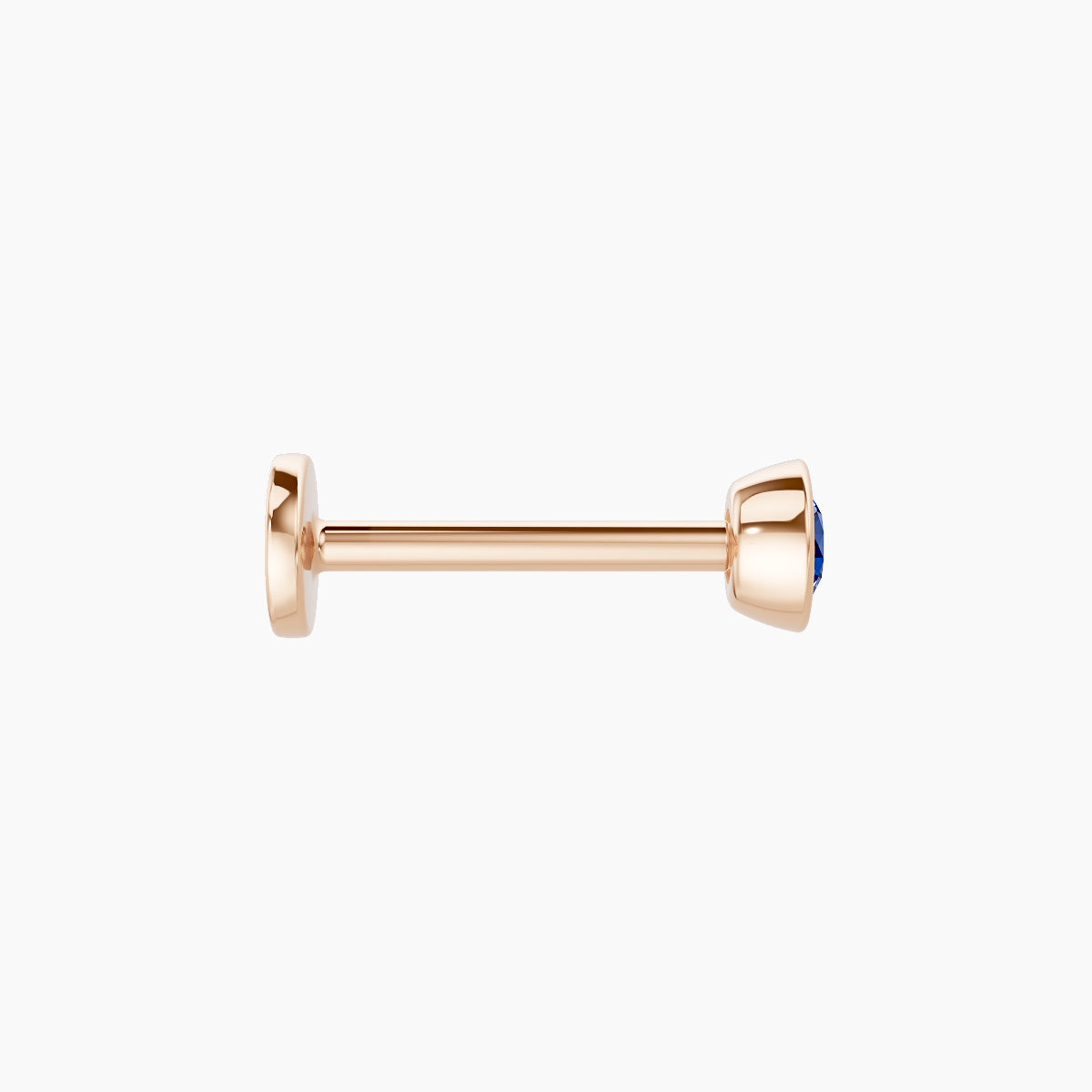 Eos | 18k Rose Gold 8 mm 3.5 mm Round Sapphire Nose Piercing