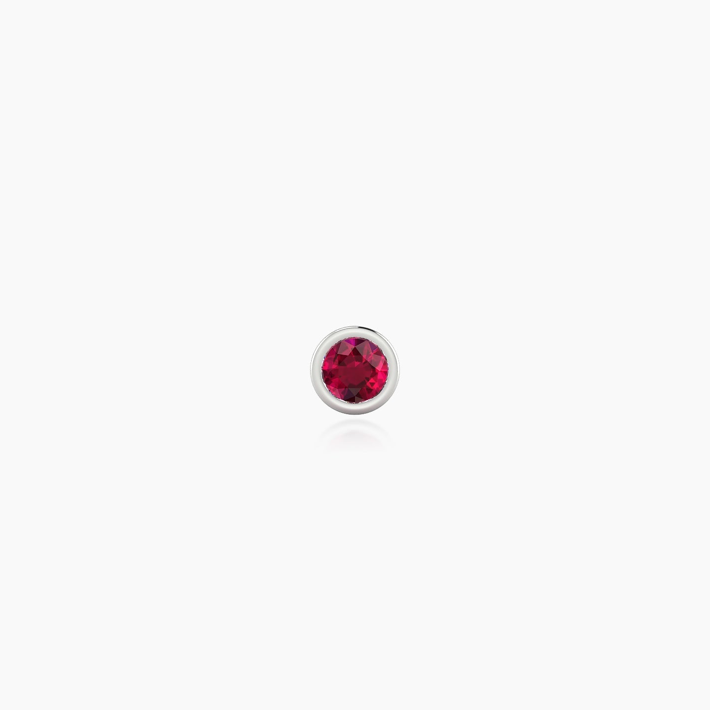 Eos | 18k White Gold 8 mm 3.5 mm Round Ruby Nose Piercing