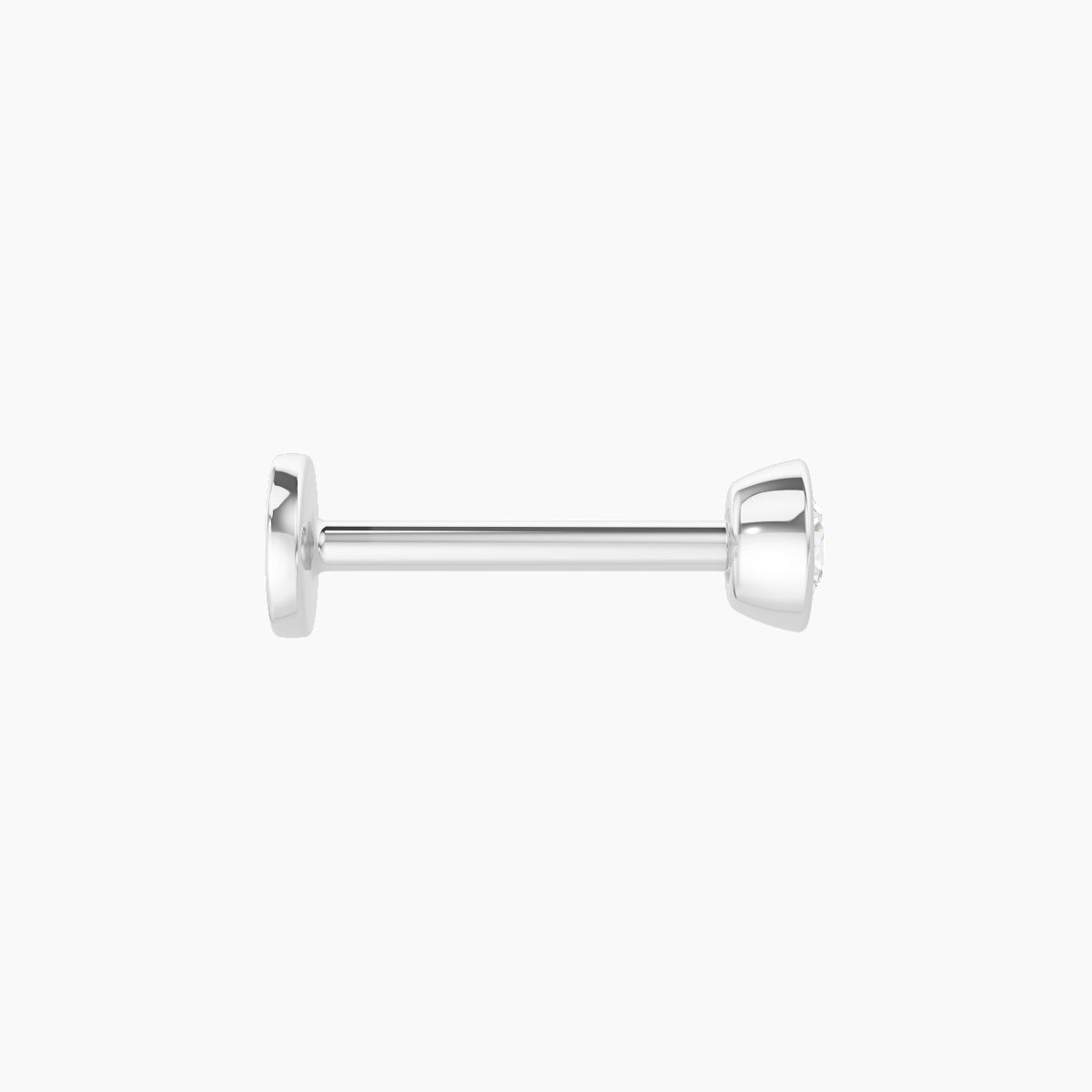 Eos | 18k White Gold 3.5 mm 8 mm Round Diamond Piercing