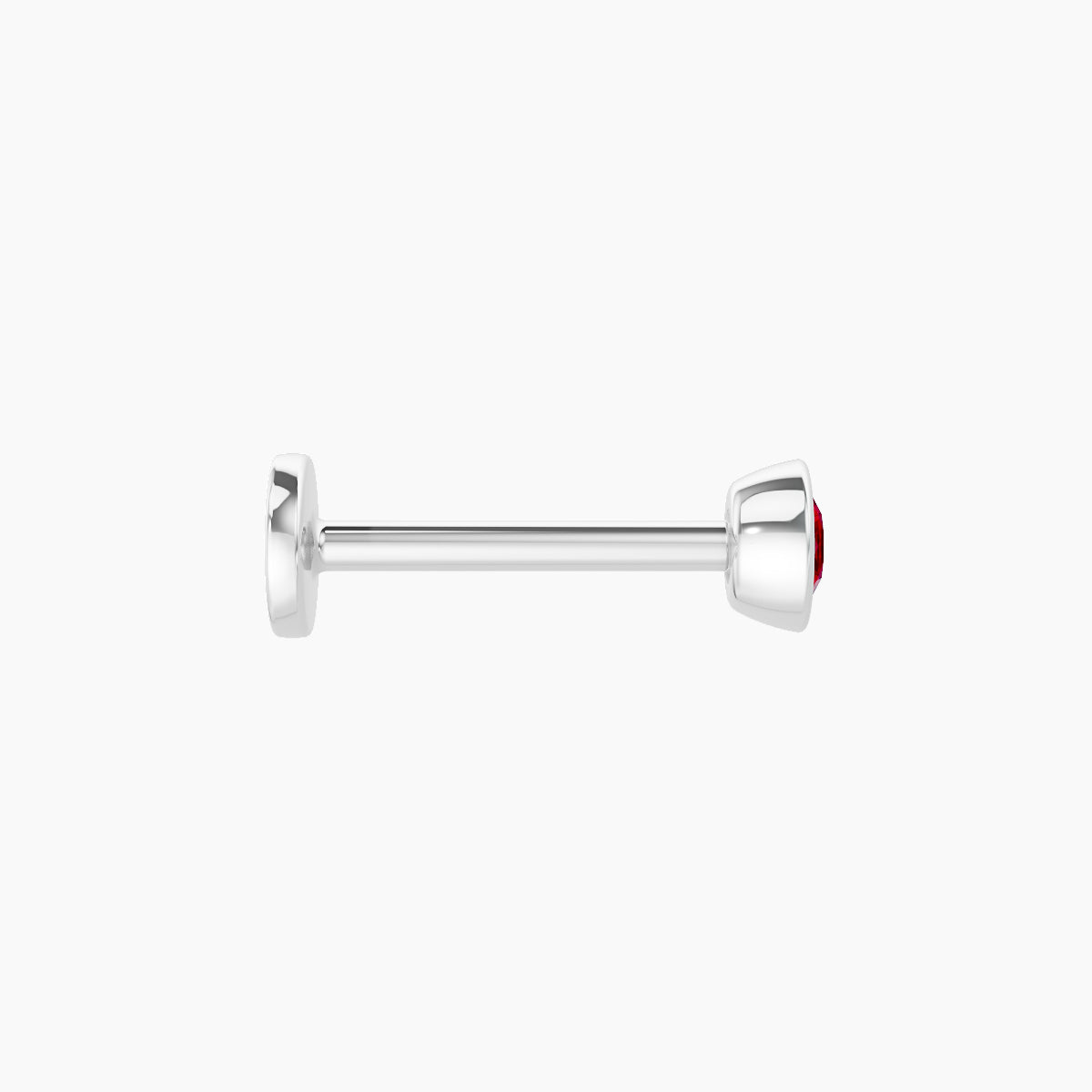Eos | 18k White Gold 8 mm 3.5 mm Round Ruby Piercing