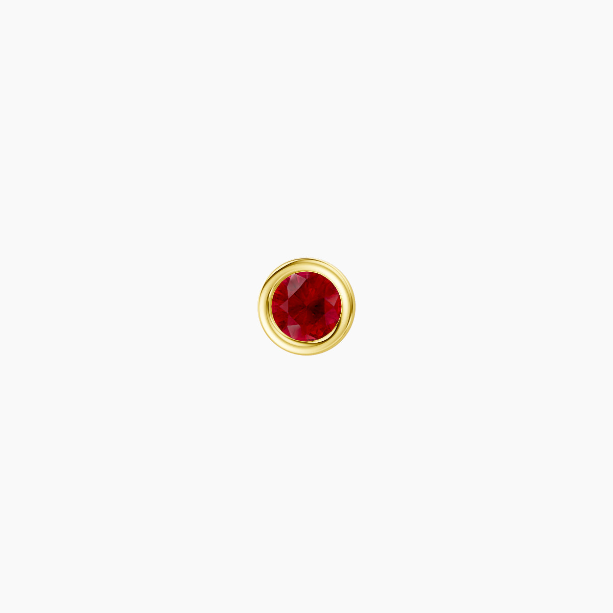 Eos | 18k Yellow Gold 8 mm 3.5 mm Round Ruby Piercing