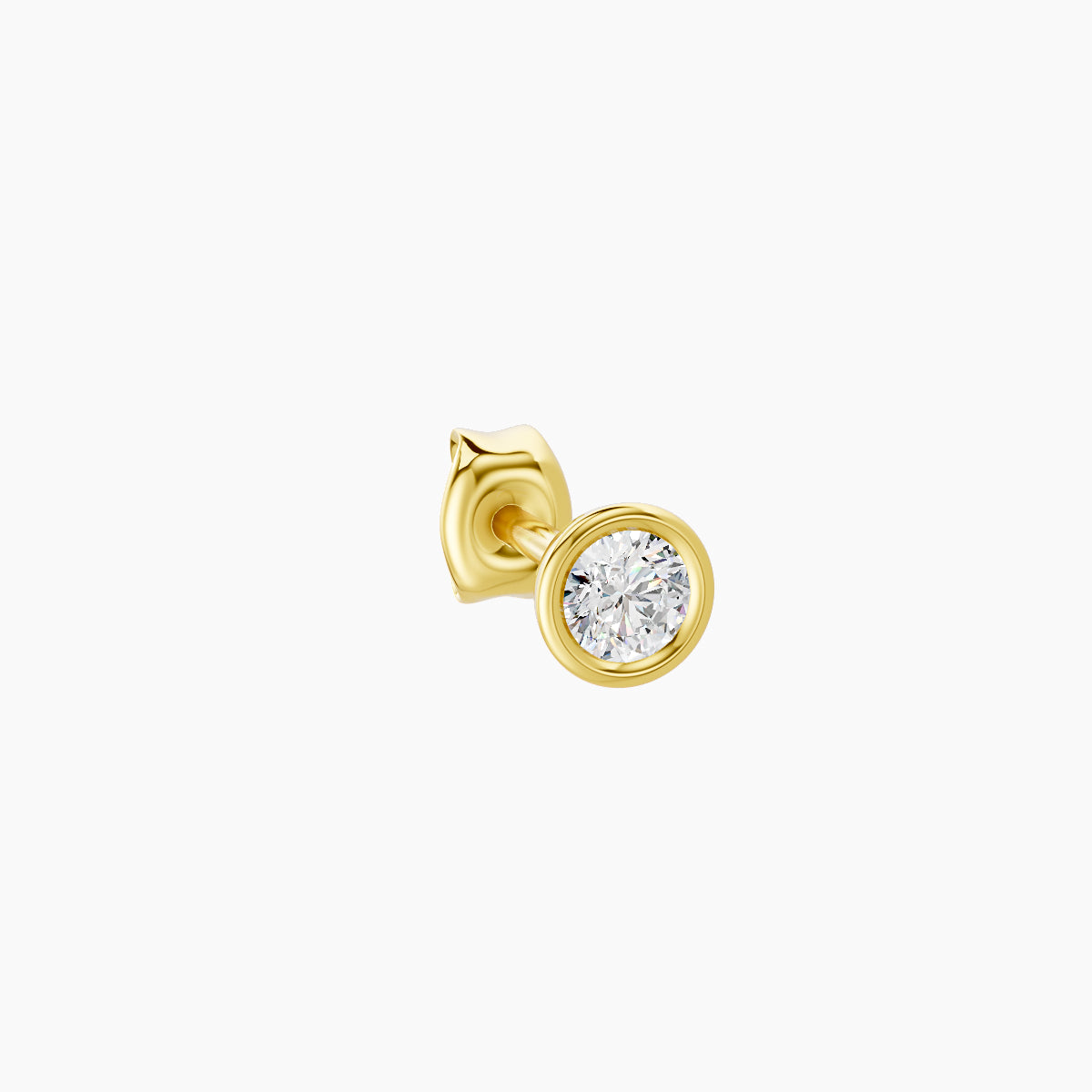 Eos | 18k Yellow Gold 3.5 mm Round Diamond Earring