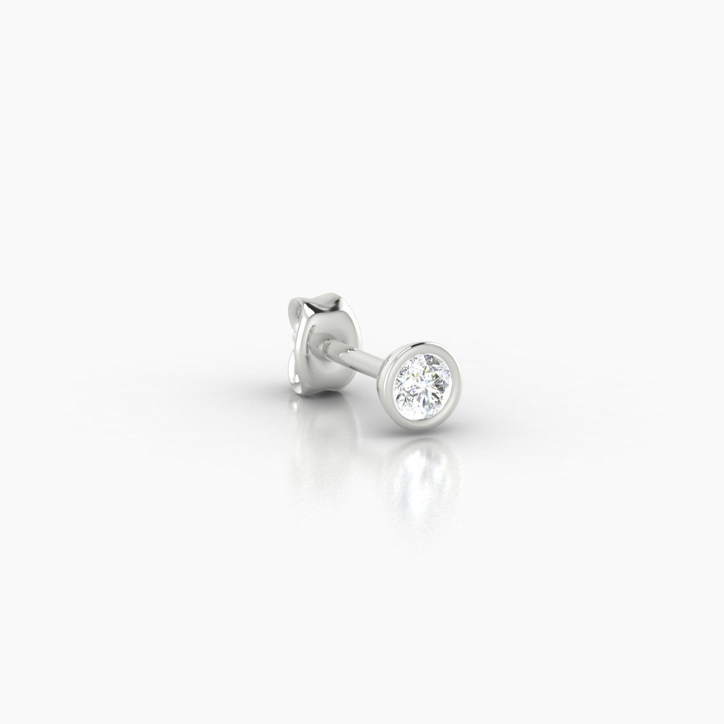 Eos | 18k White Gold 3.5 mm Round Diamond Earring