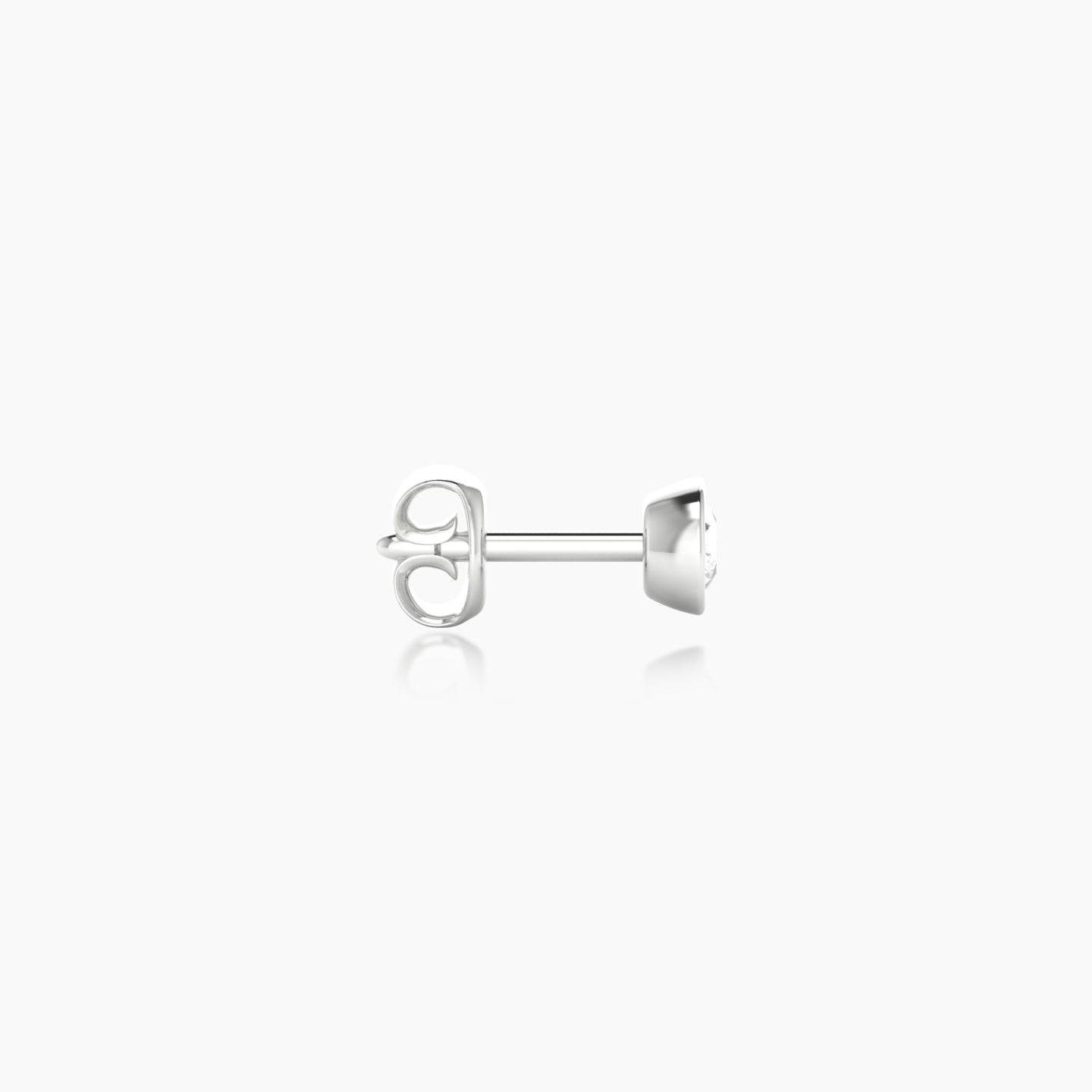 Eos | 18k White Gold 3.5 mm Round Diamond Earring