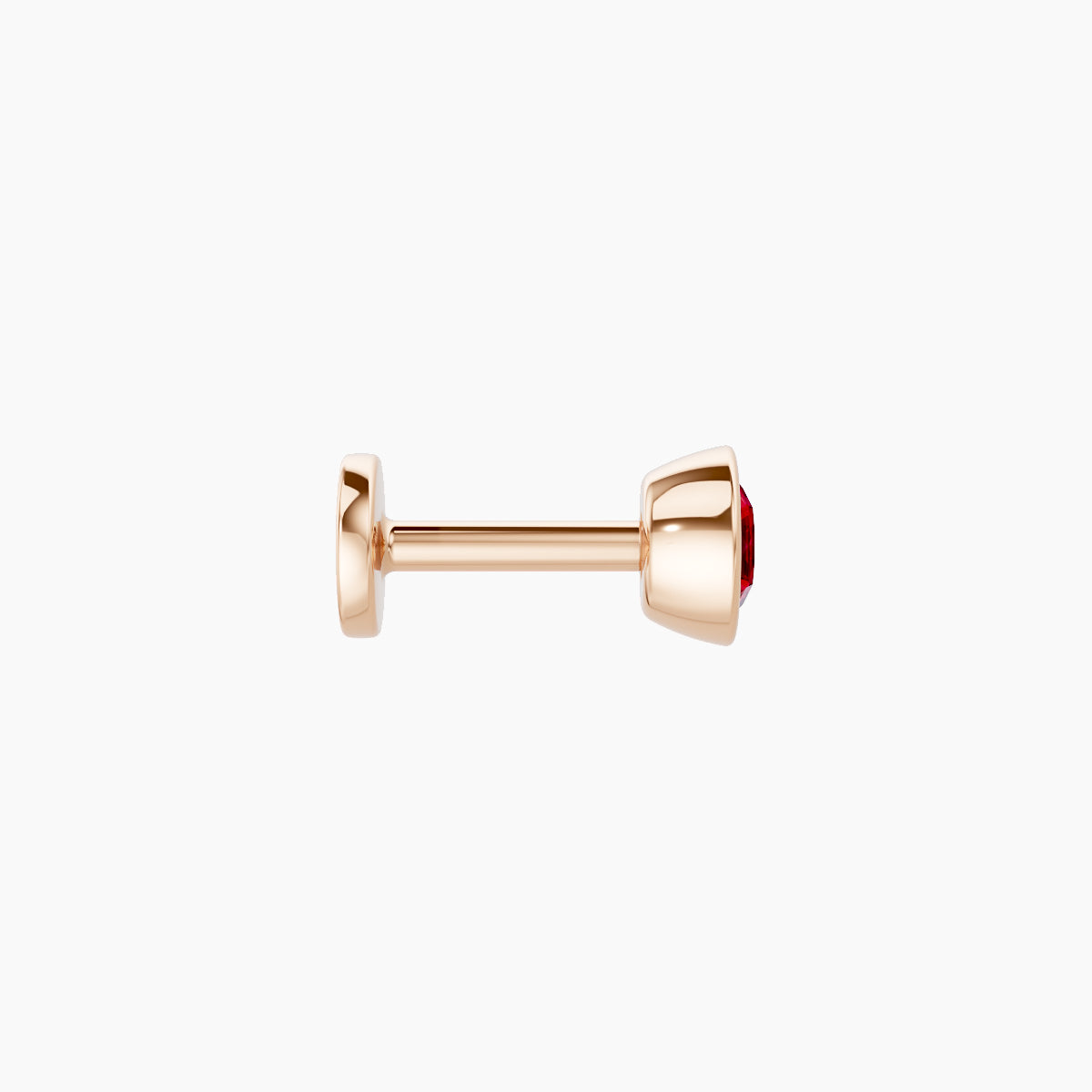 Eos | 18k Rose Gold 5 mm 4 mm Round Ruby Nose Piercing
