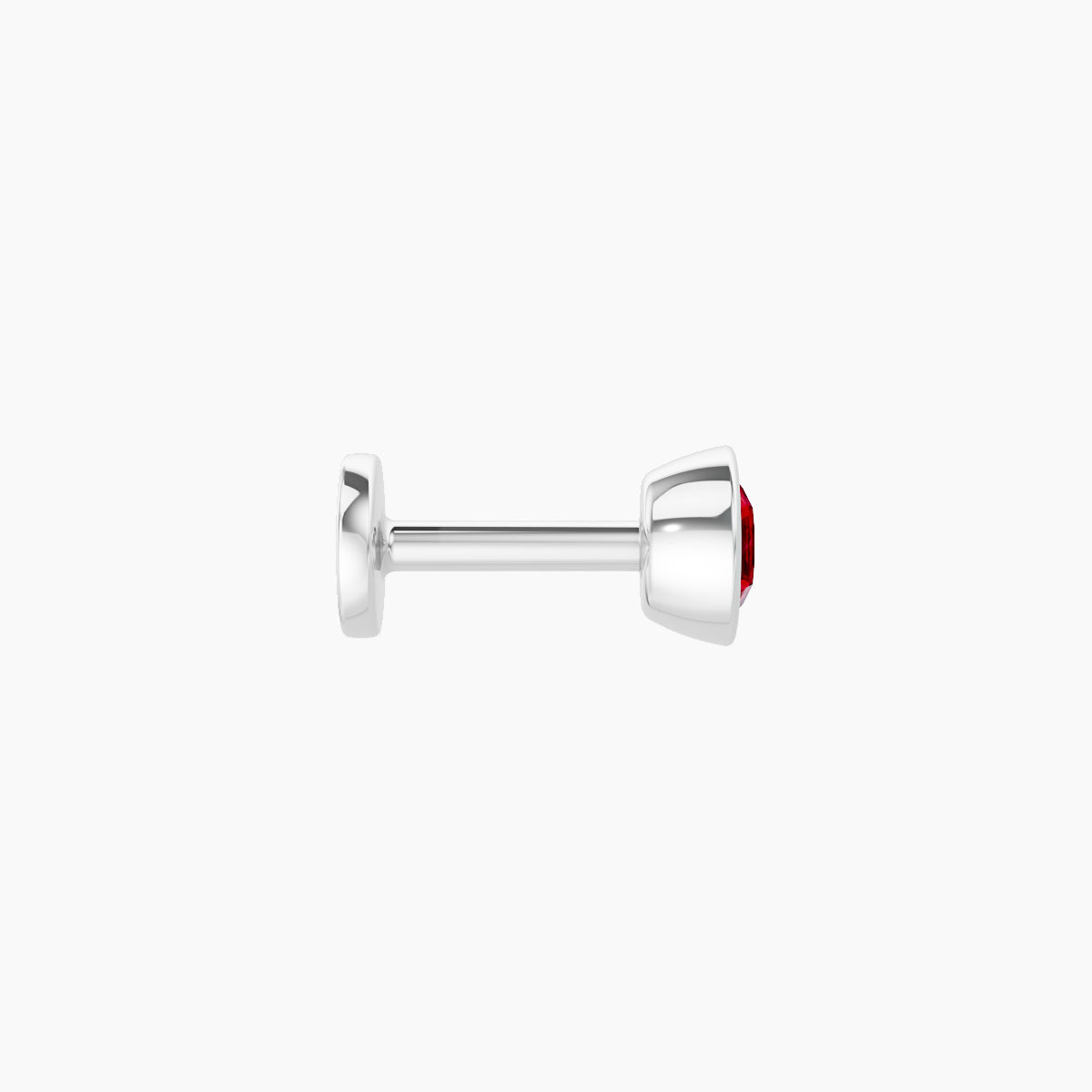 Eos | 18k White Gold 5 mm 4 mm Round Ruby Nose Piercing