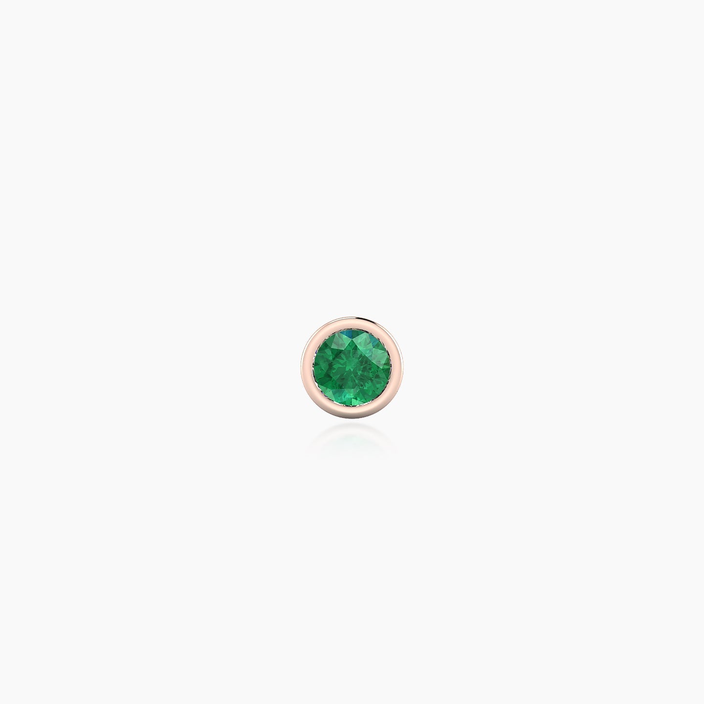 Eos | 18k Rose Gold 5 mm 4 mm Round Emerald Nose Piercing
