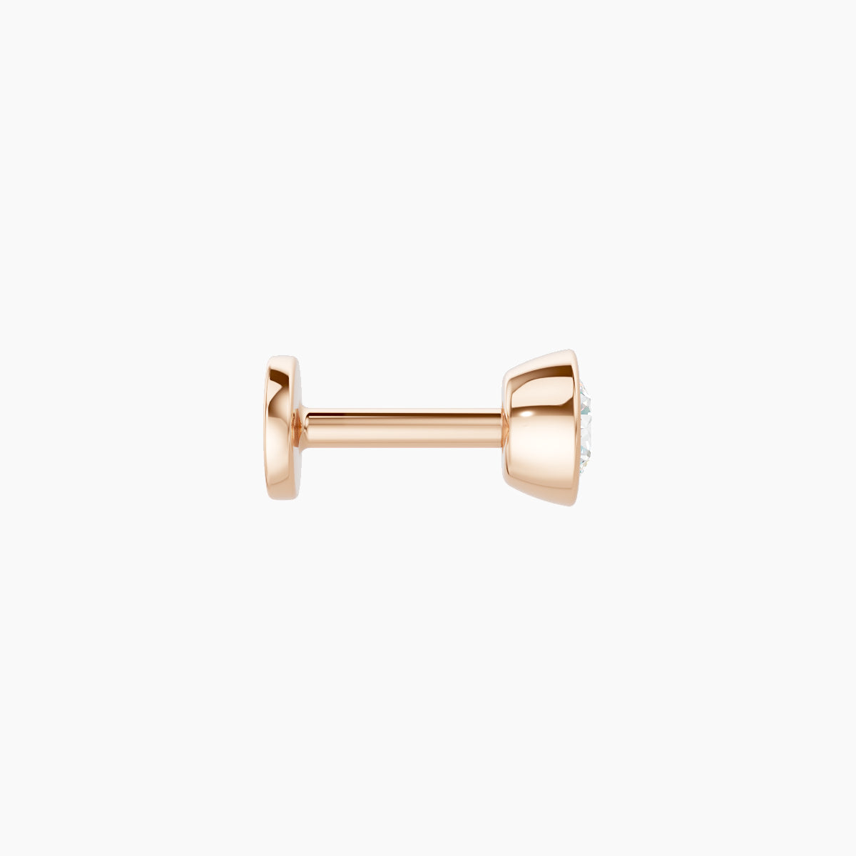 Eos | 18k Rose Gold 4 mm 5 mm Round Diamond Piercing
