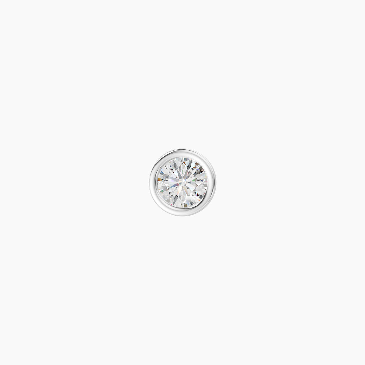 Eos | 18k White Gold 4 mm 5 mm Round Diamond Piercing