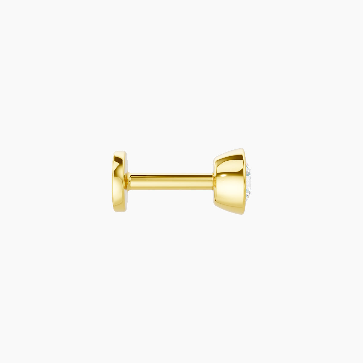 Eos | 18k Yellow Gold 4 mm 5 mm Round Diamond Piercing