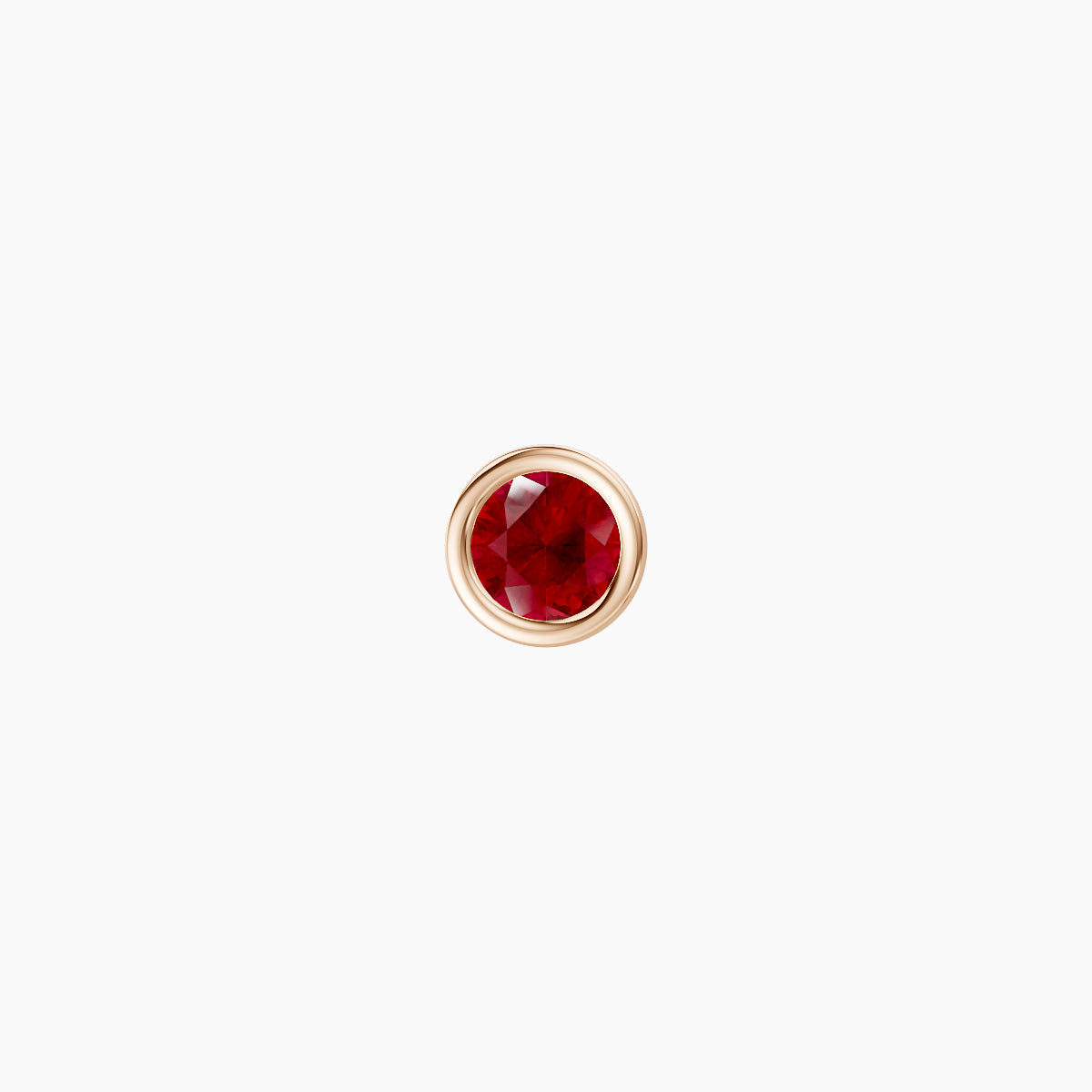 Eos | 18k Rose Gold 6.5 mm 4 mm Round Ruby Nose Piercing