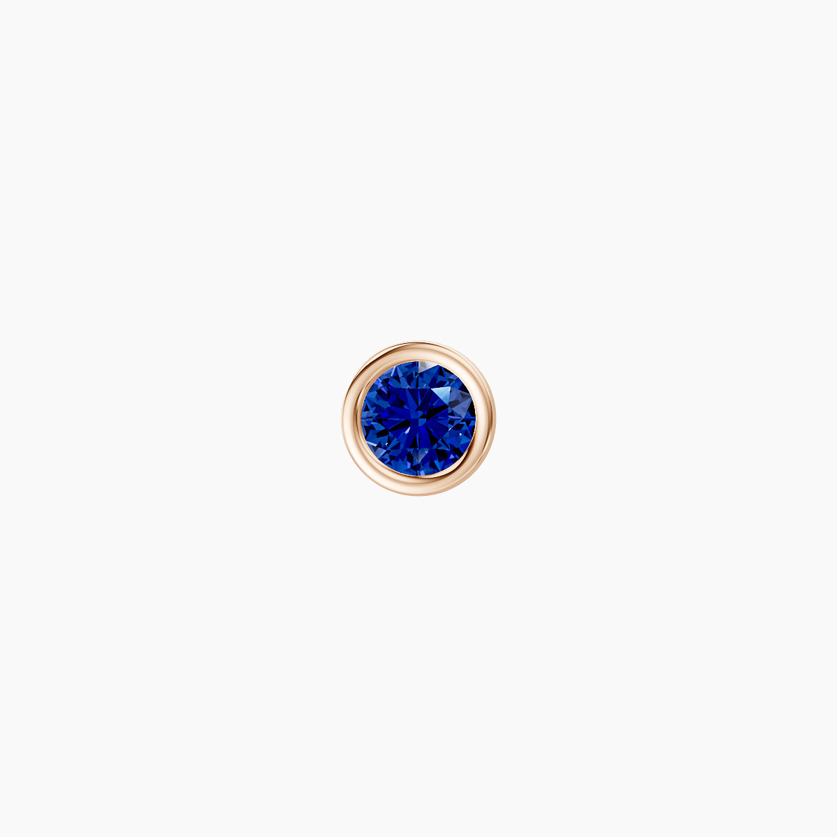 Eos | 18k Rose Gold 6.5 mm 4 mm Round Sapphire Nose Piercing