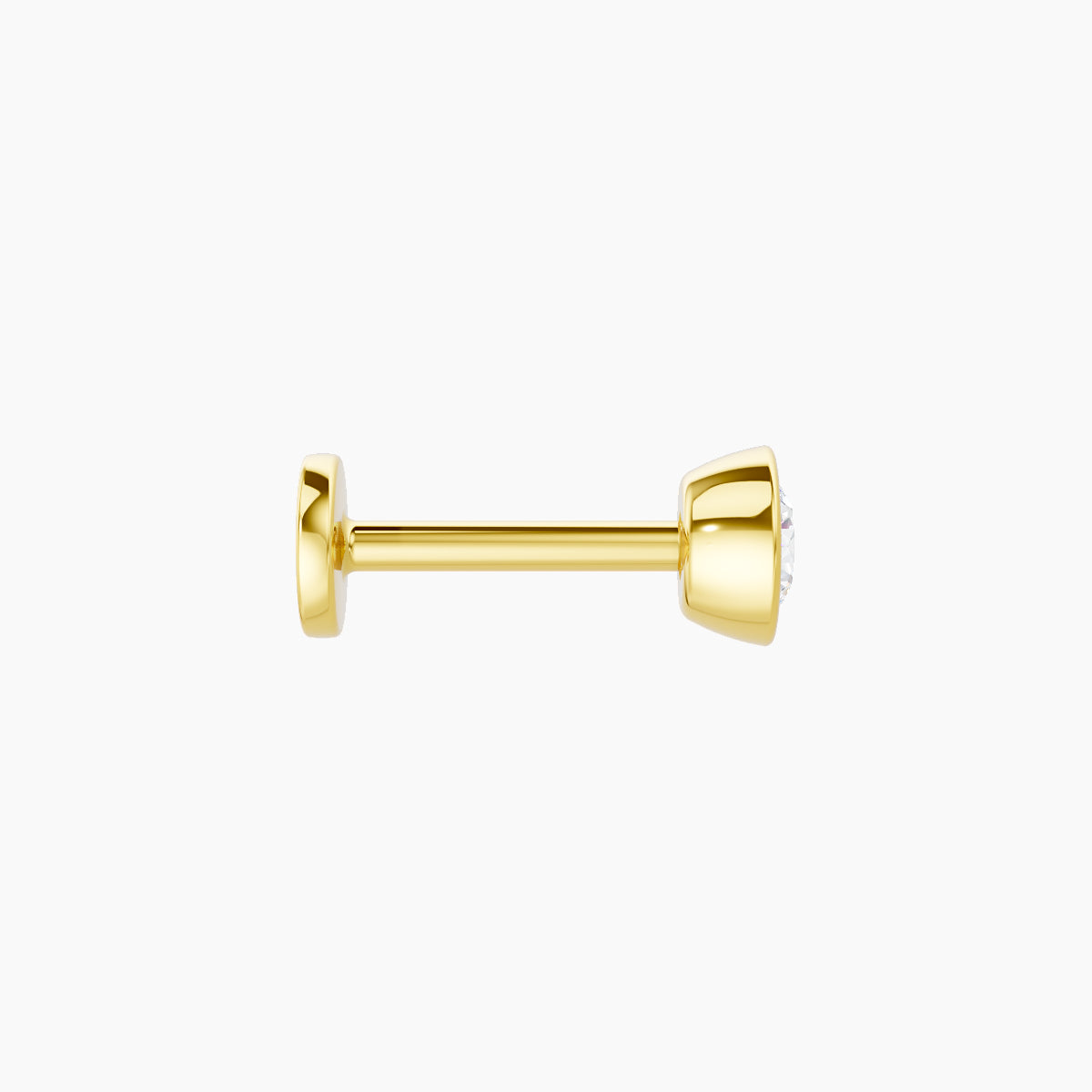 Eos | 18k Yellow Gold 4 mm 6.5 mm Round Diamond Nose Piercing