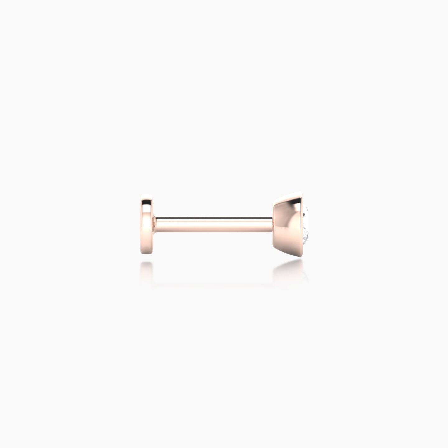 Eos | 18k Rose Gold 4 mm 6.5 mm Round Diamond Nose Piercing
