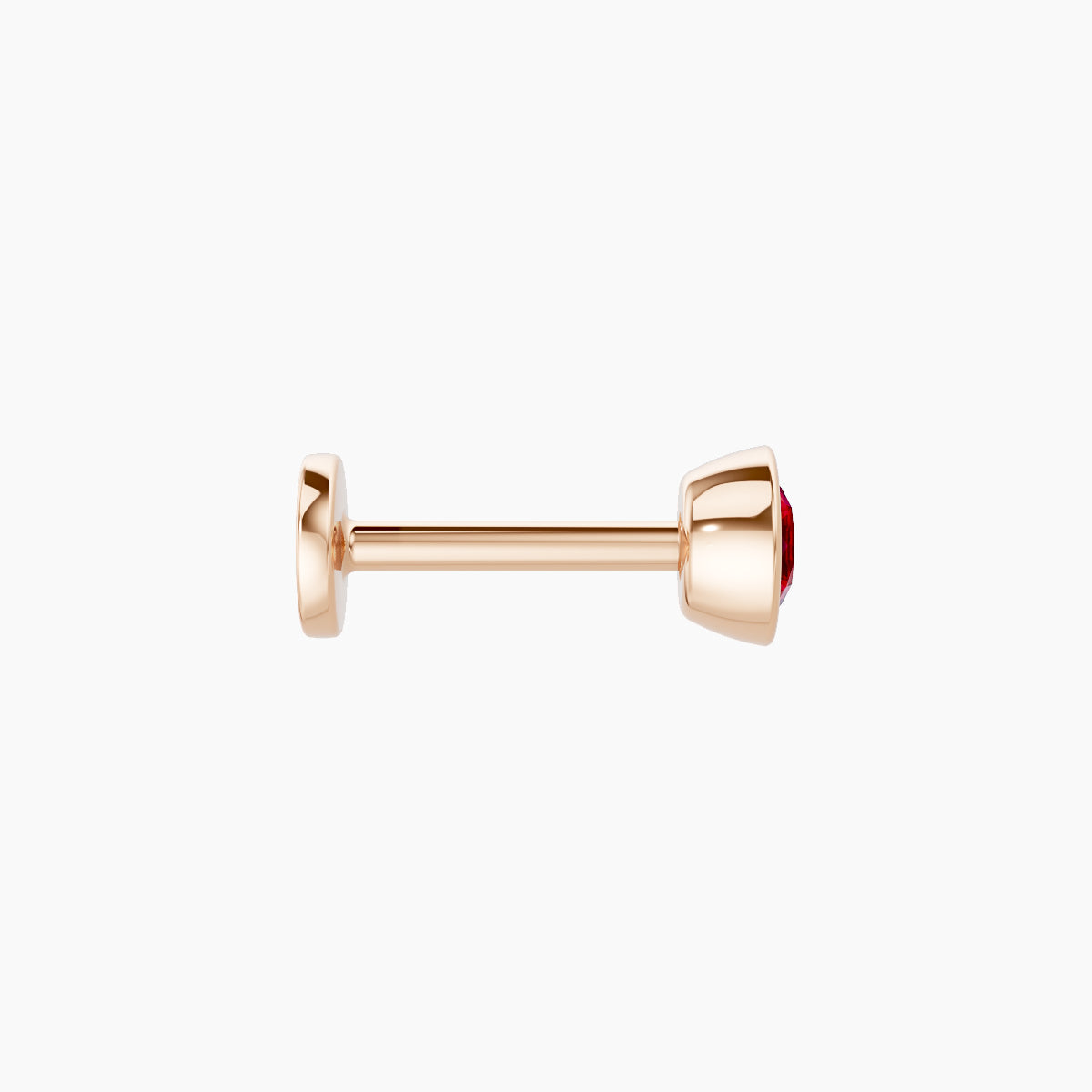 Eos | 18k Rose Gold 6.5 mm 4 mm Round Ruby Piercing
