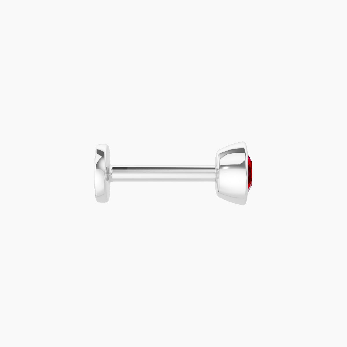 Eos | 18k White Gold 6.5 mm 4 mm Round Ruby Piercing