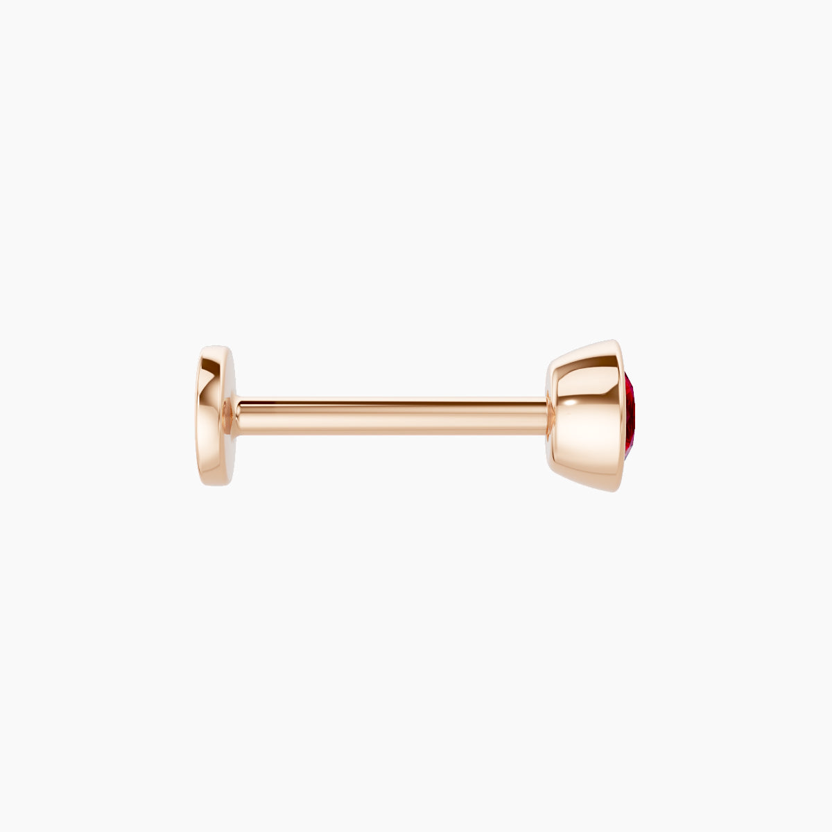 Eos | 18k Rose Gold 8 mm 4 mm Round Ruby Piercing