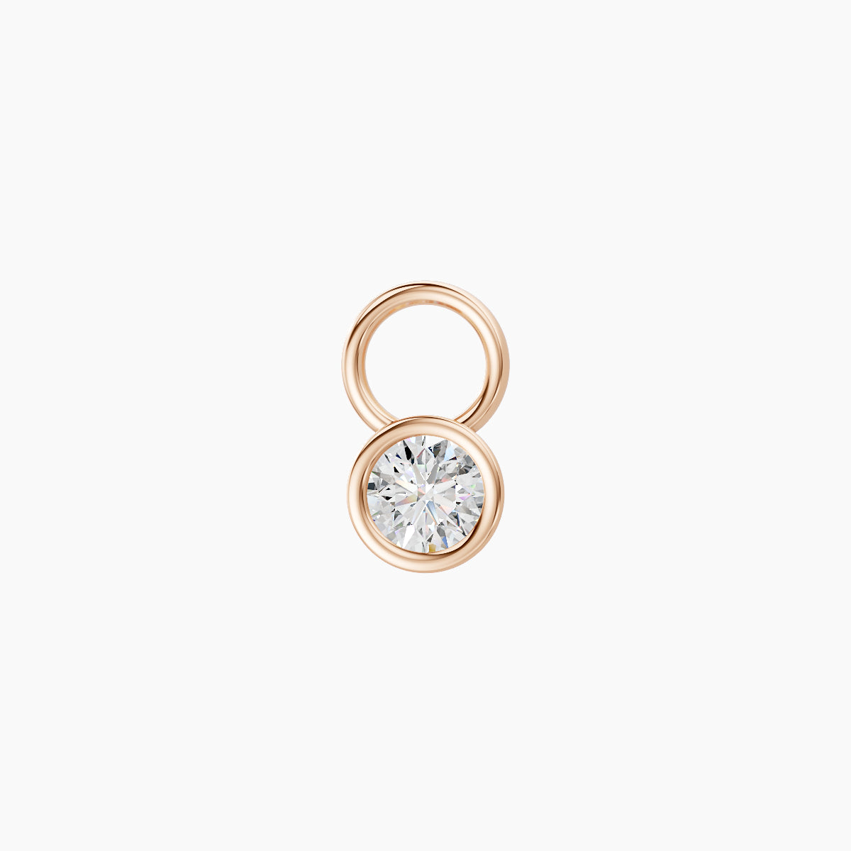 Eos | 18k Rose Gold 4 mm Round Diamond Charm