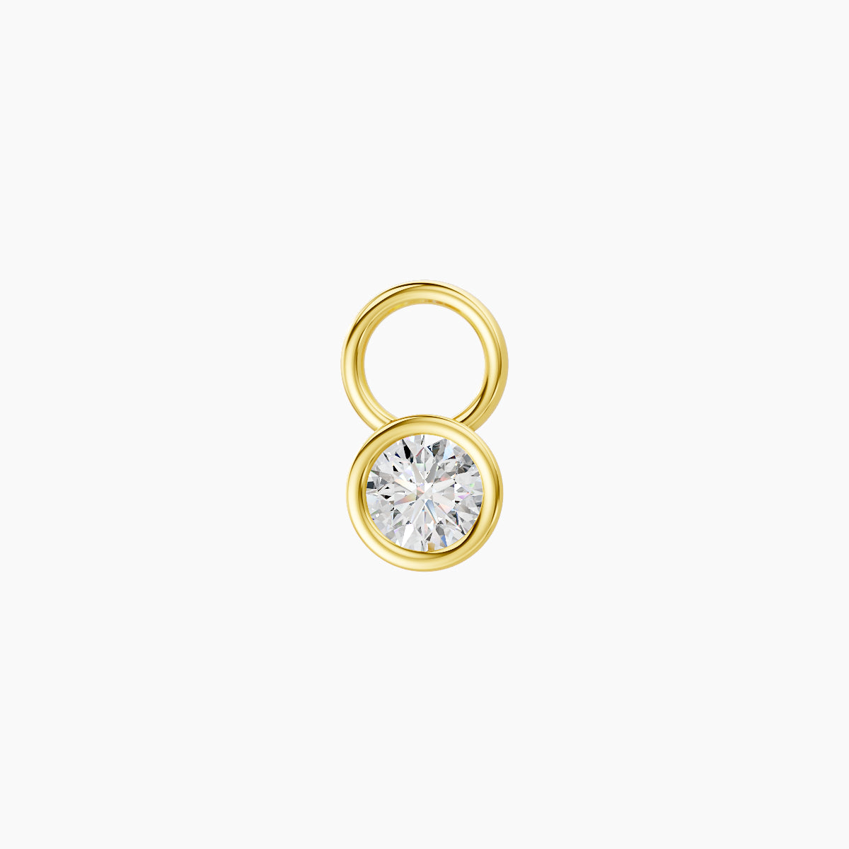 Eos | 18k Yellow Gold 4 mm Round Diamond Charm