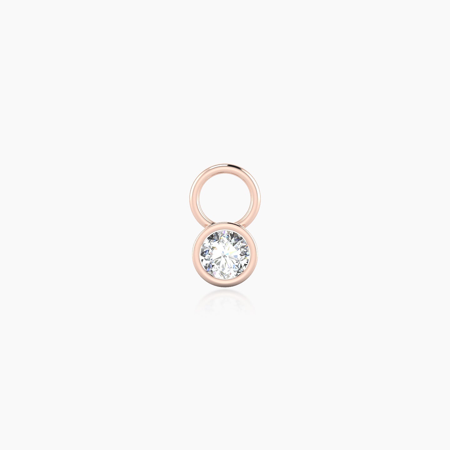 Eos | 18k Rose Gold 4 mm Round Diamond Charm