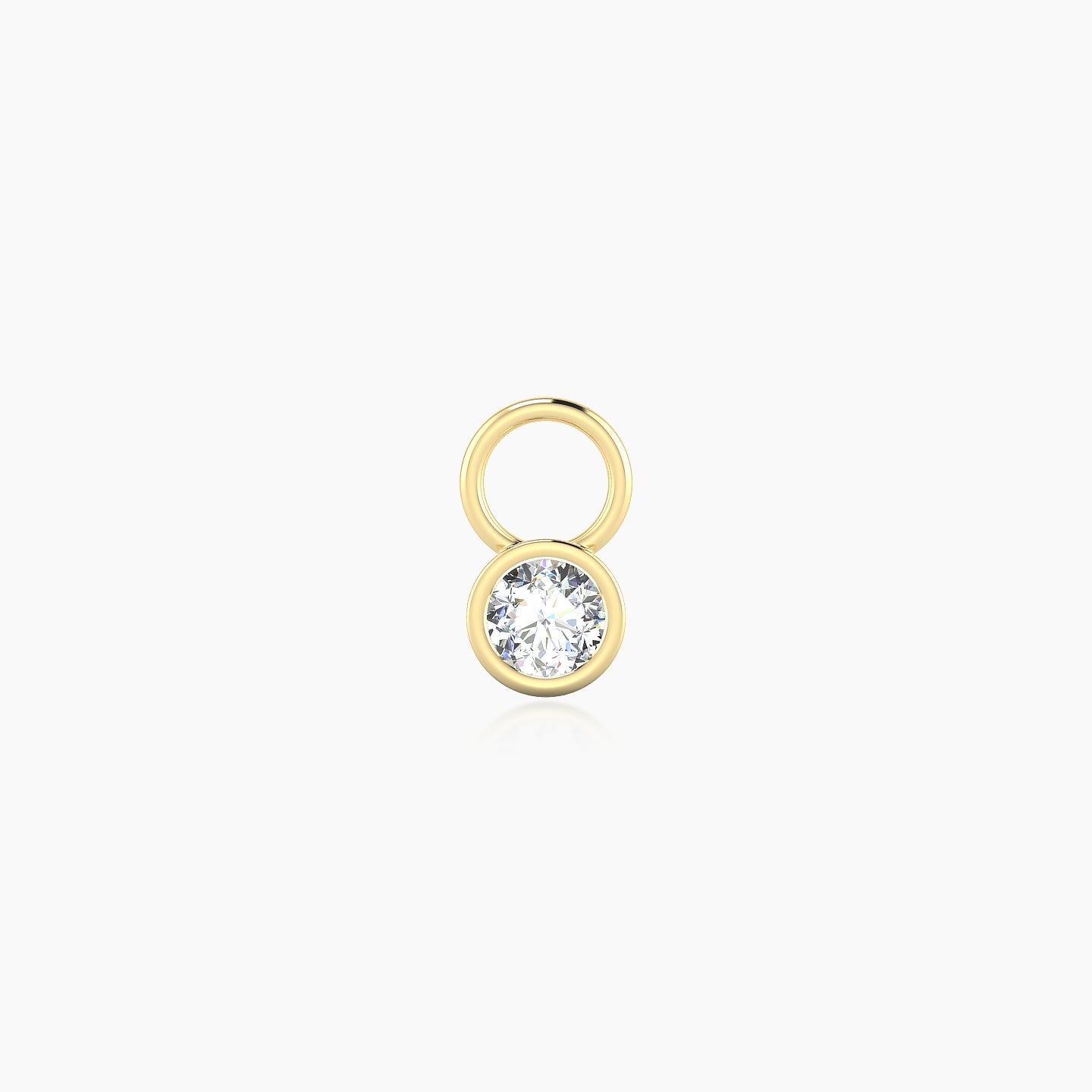 Eos | 18k Yellow Gold 4 mm Round Diamond Charm