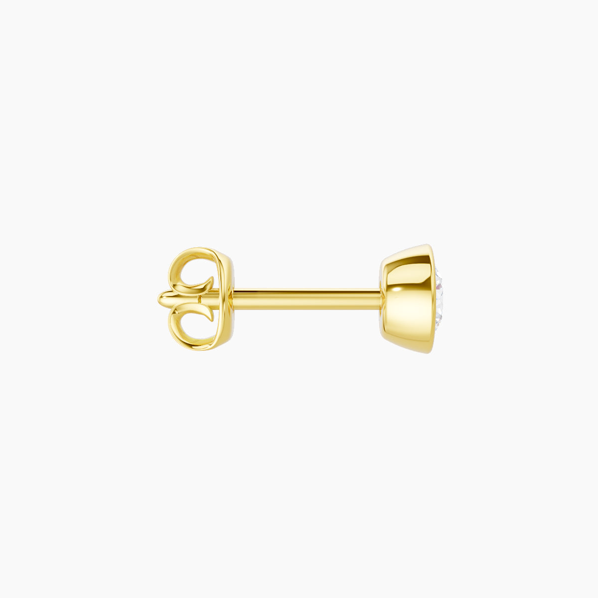 Eos | 18k Yellow Gold 4 mm Round Diamond Earring