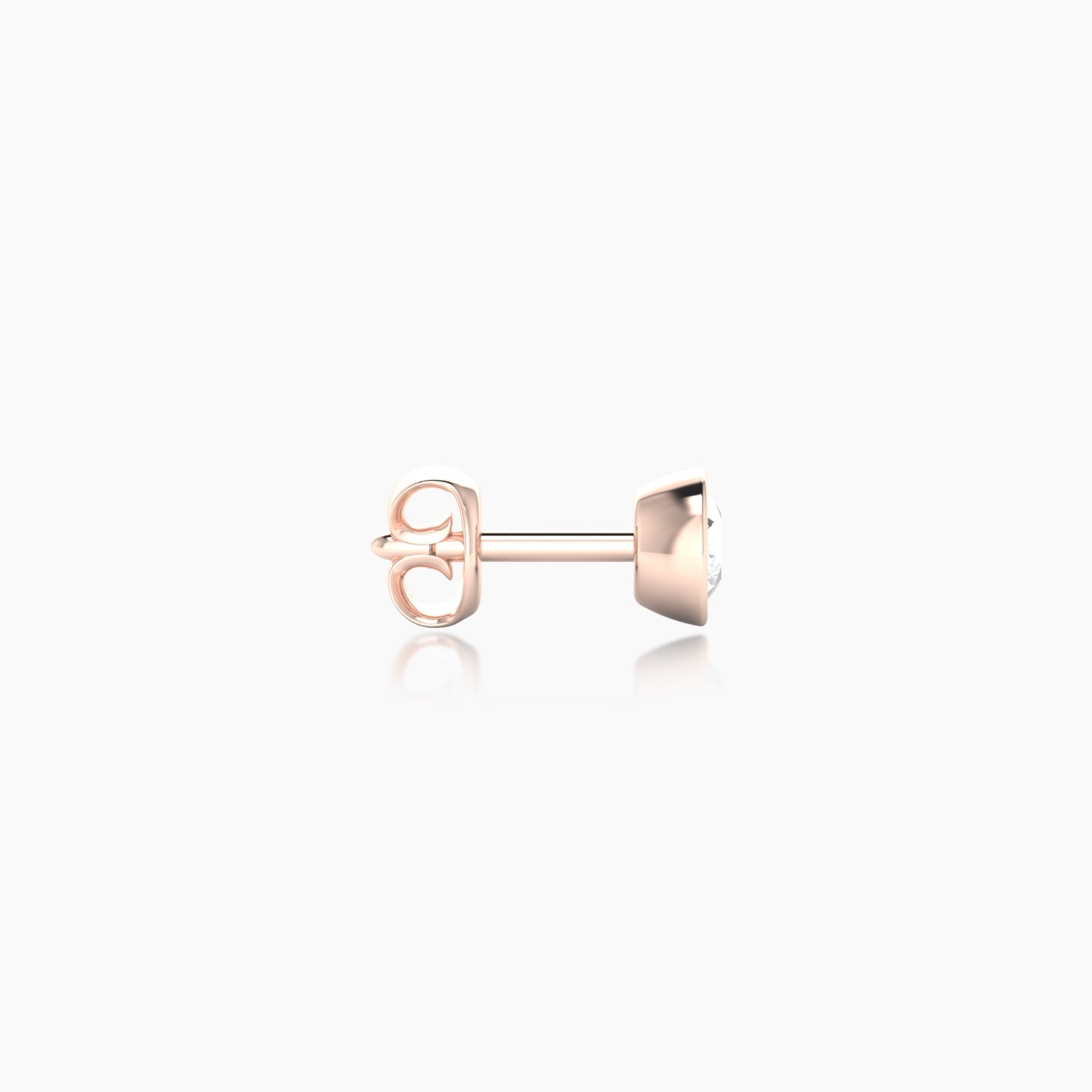 Eos | 18k Rose Gold 4 mm Round Diamond Earring