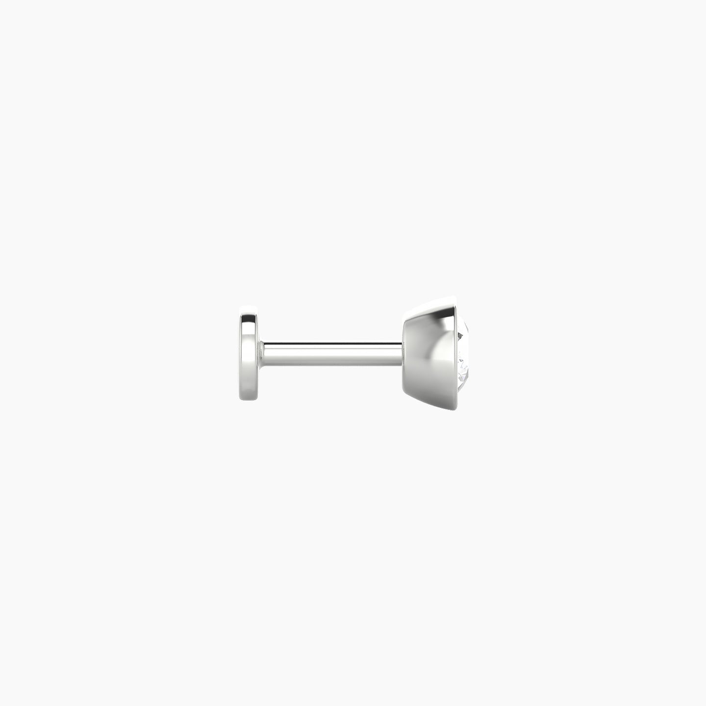 Eos | 18k White Gold 4.5 mm 5 mm Round Diamond Nose Piercing