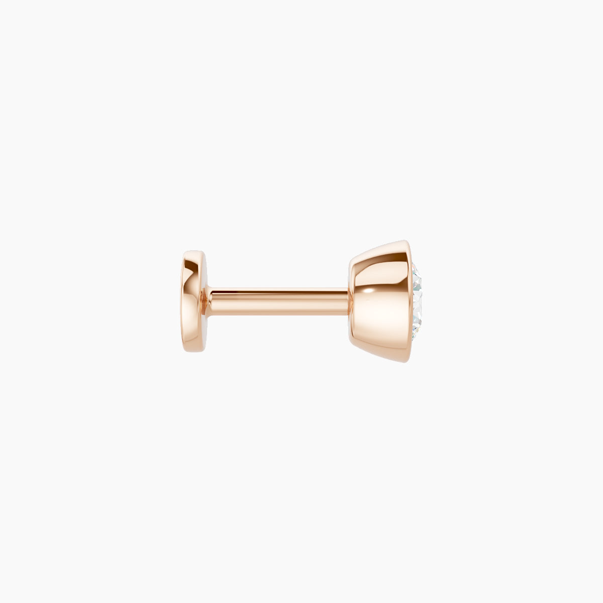 Eos | 18k Rose Gold 4.5 mm 5 mm Round Diamond Piercing