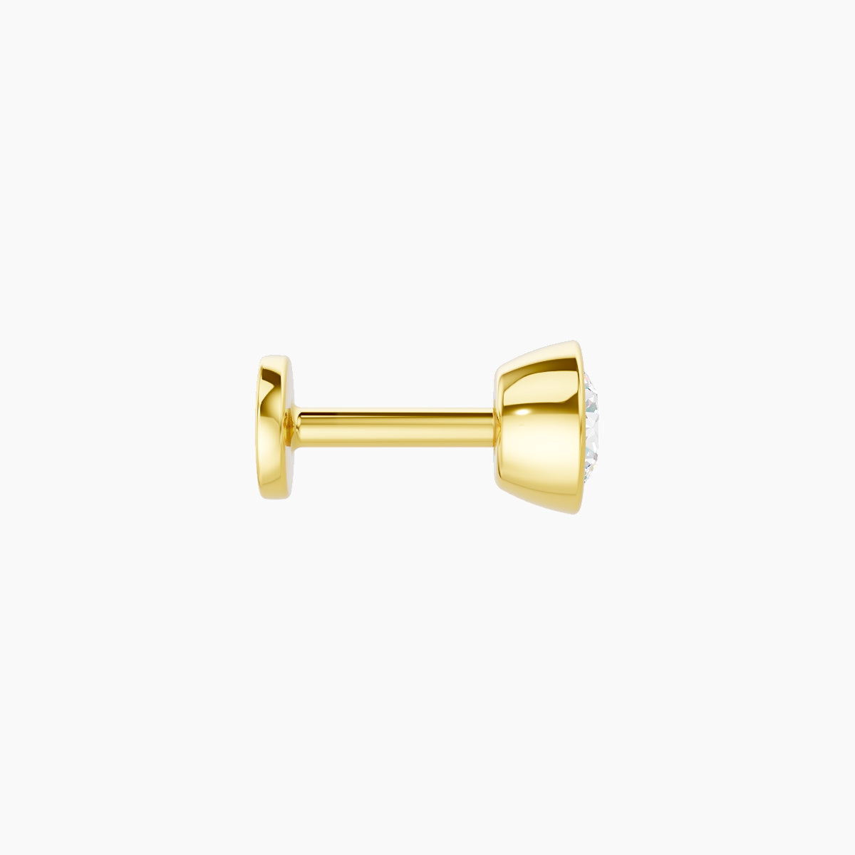 Eos | 18k Yellow Gold 4.5 mm 5 mm Round Diamond Piercing