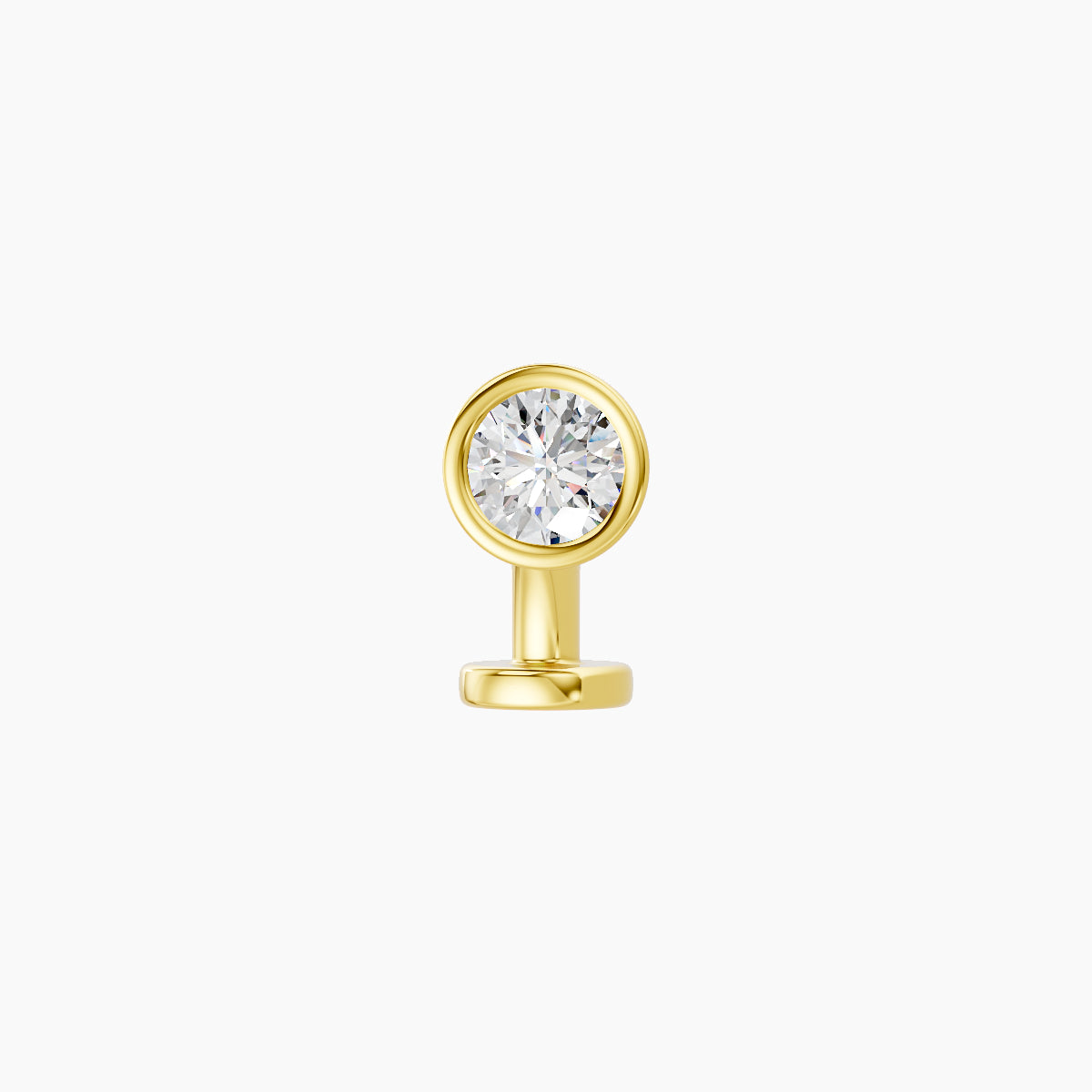 Eos | 18k Yellow Gold 4.5 mm 6 mm Round Diamond Floating Navel Piercing
