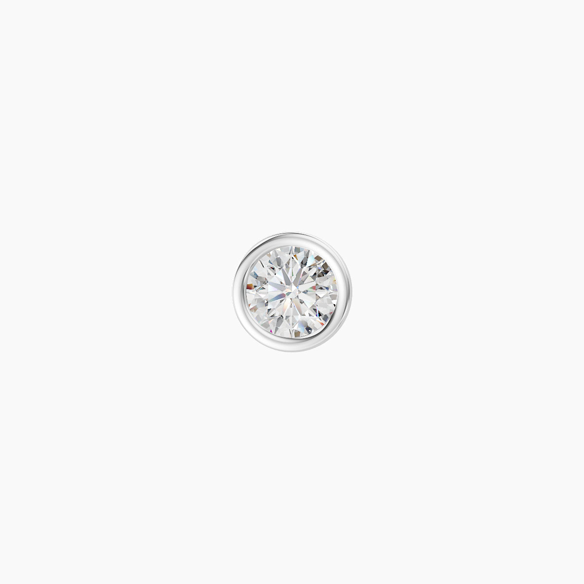 Eos | 18k White Gold 4.5 mm 6.5 mm Round Diamond Piercing