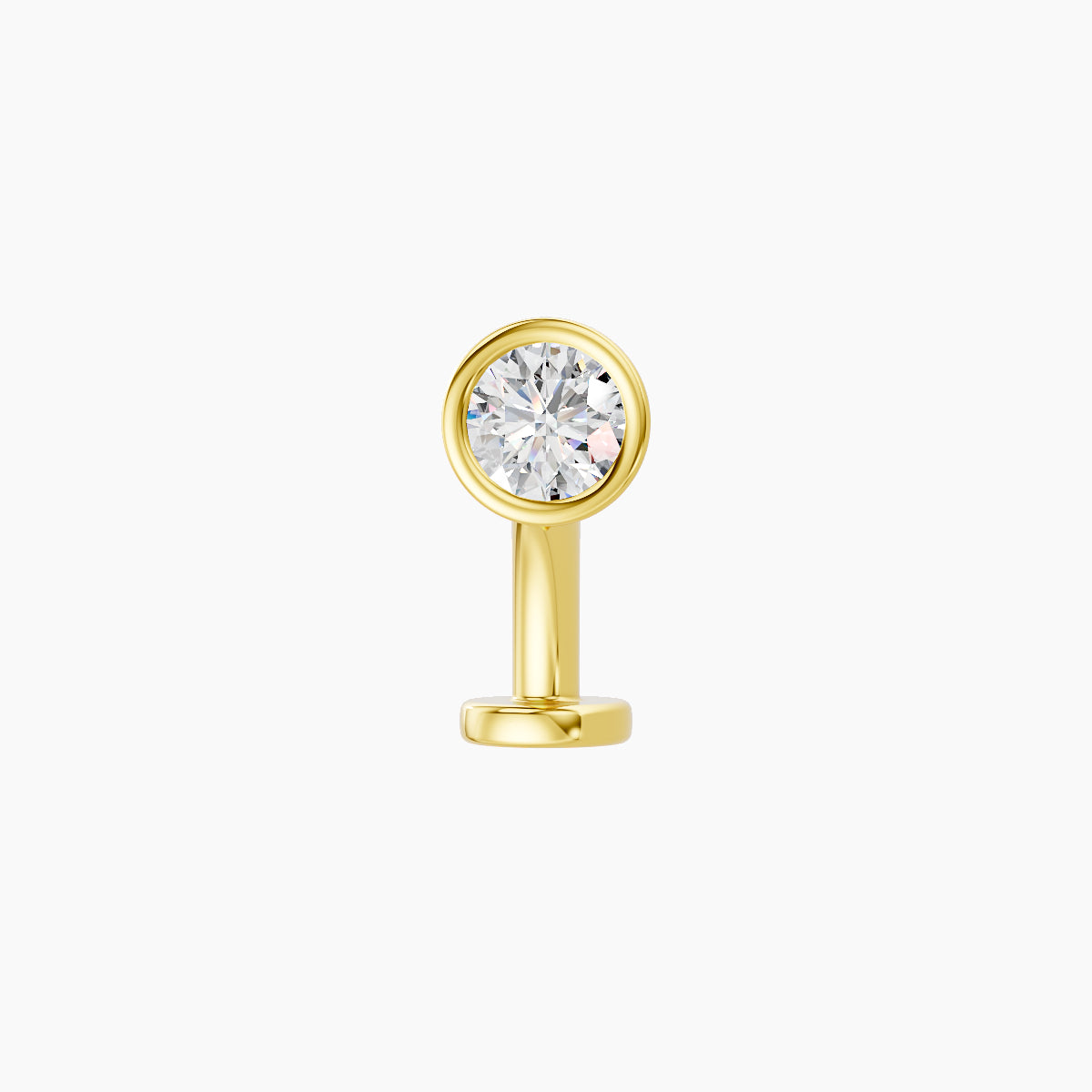 Eos | 18k Yellow Gold 4.5 mm 8 mm Round Diamond Floating Navel Piercing