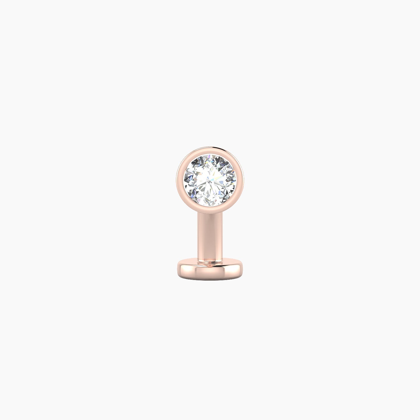 Eos | 18k Rose Gold 4.5 mm 8 mm Round Diamond Floating Navel Piercing