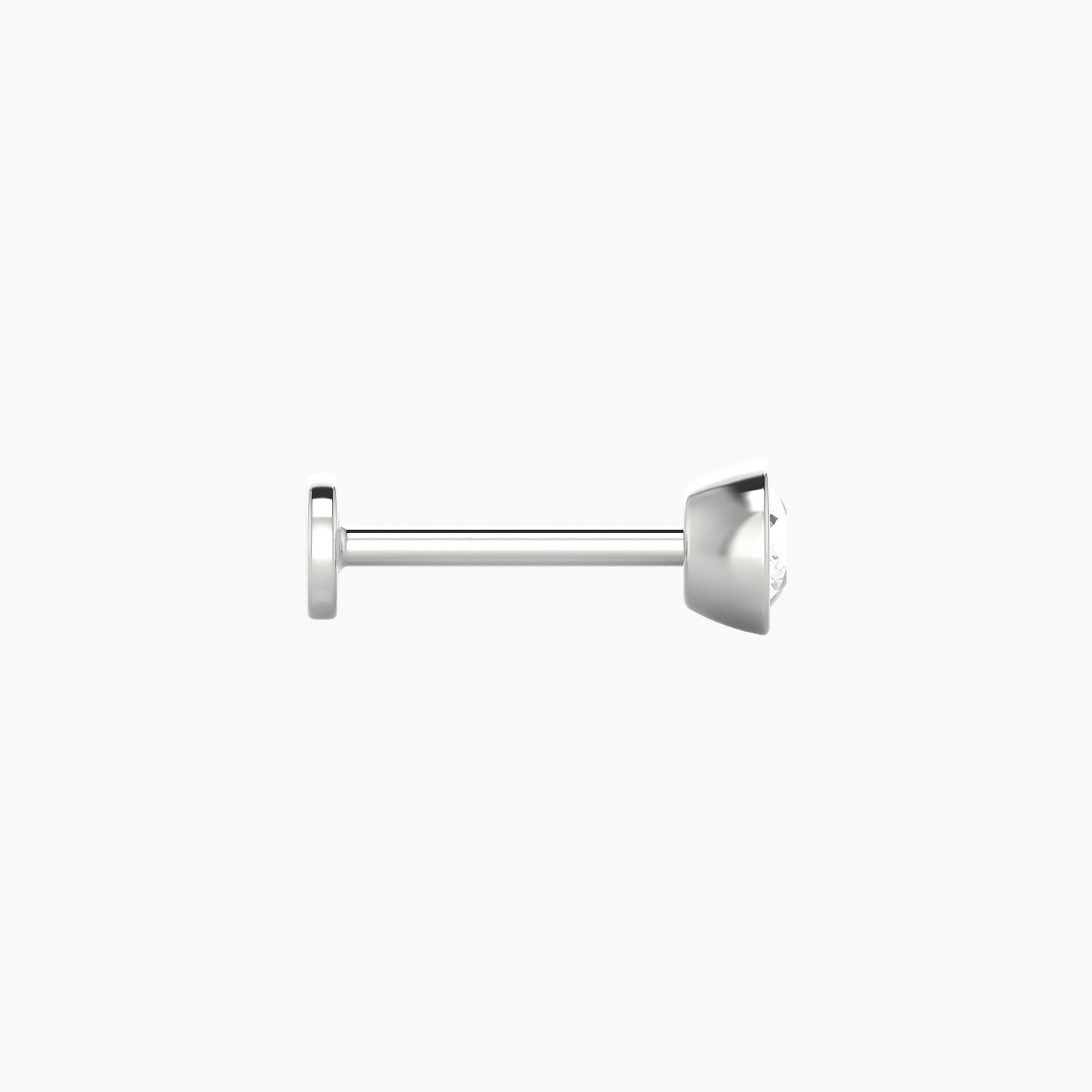 Eos | 18k White Gold 4.5 mm 8 mm Round Diamond Nose Piercing