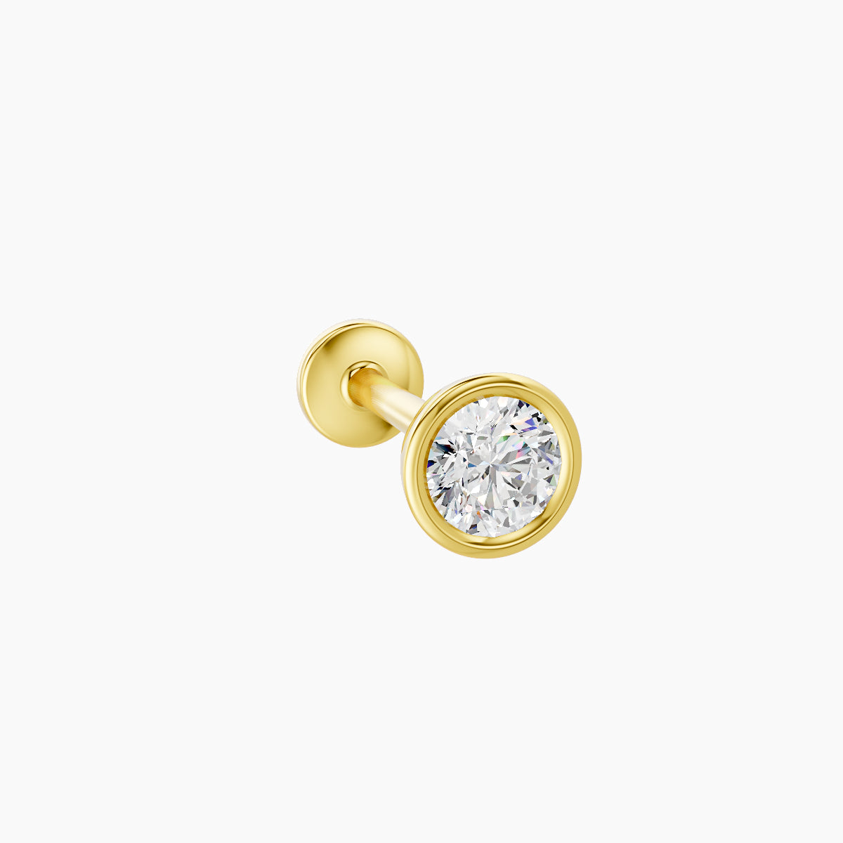Eos | 18k Yellow Gold 4.5 mm 8 mm Round Diamond Piercing